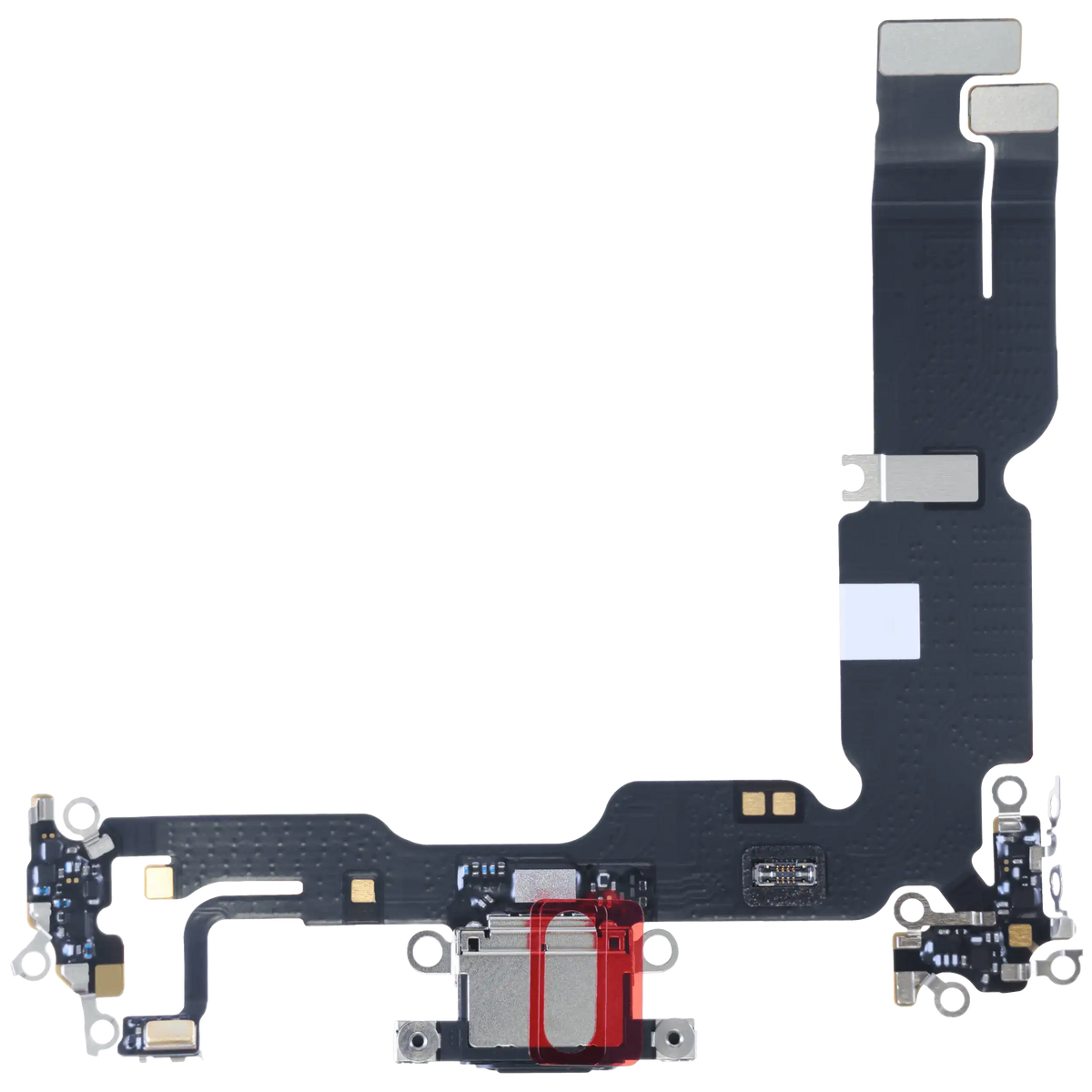 Charging Port Flex Cable With Board For I Phone 15 Plus (Genuine Oem) (Black)
