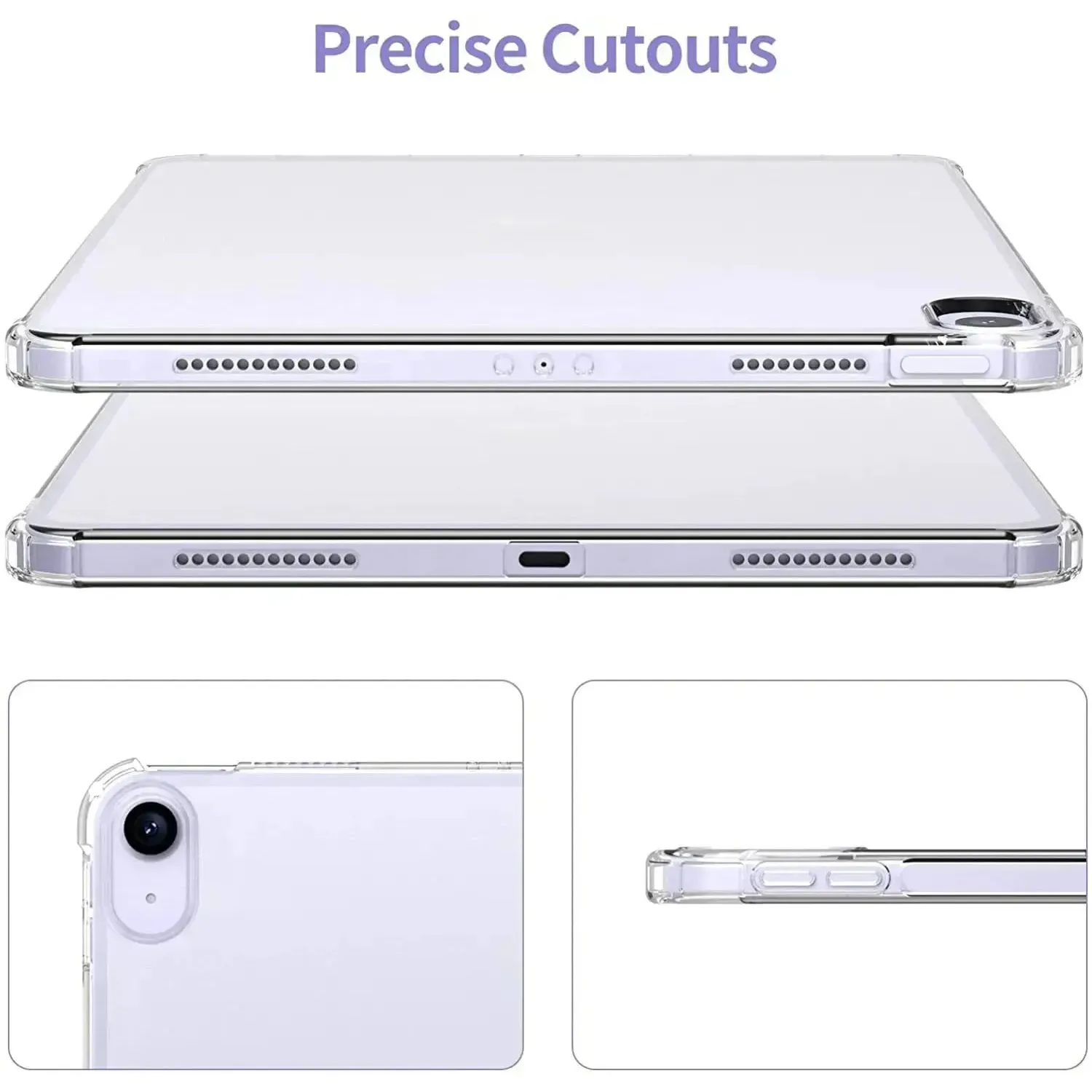 Clear Soft TPU Cover For Apple iPad Air 5 2022 5th Gen ShockProof Bumper Case