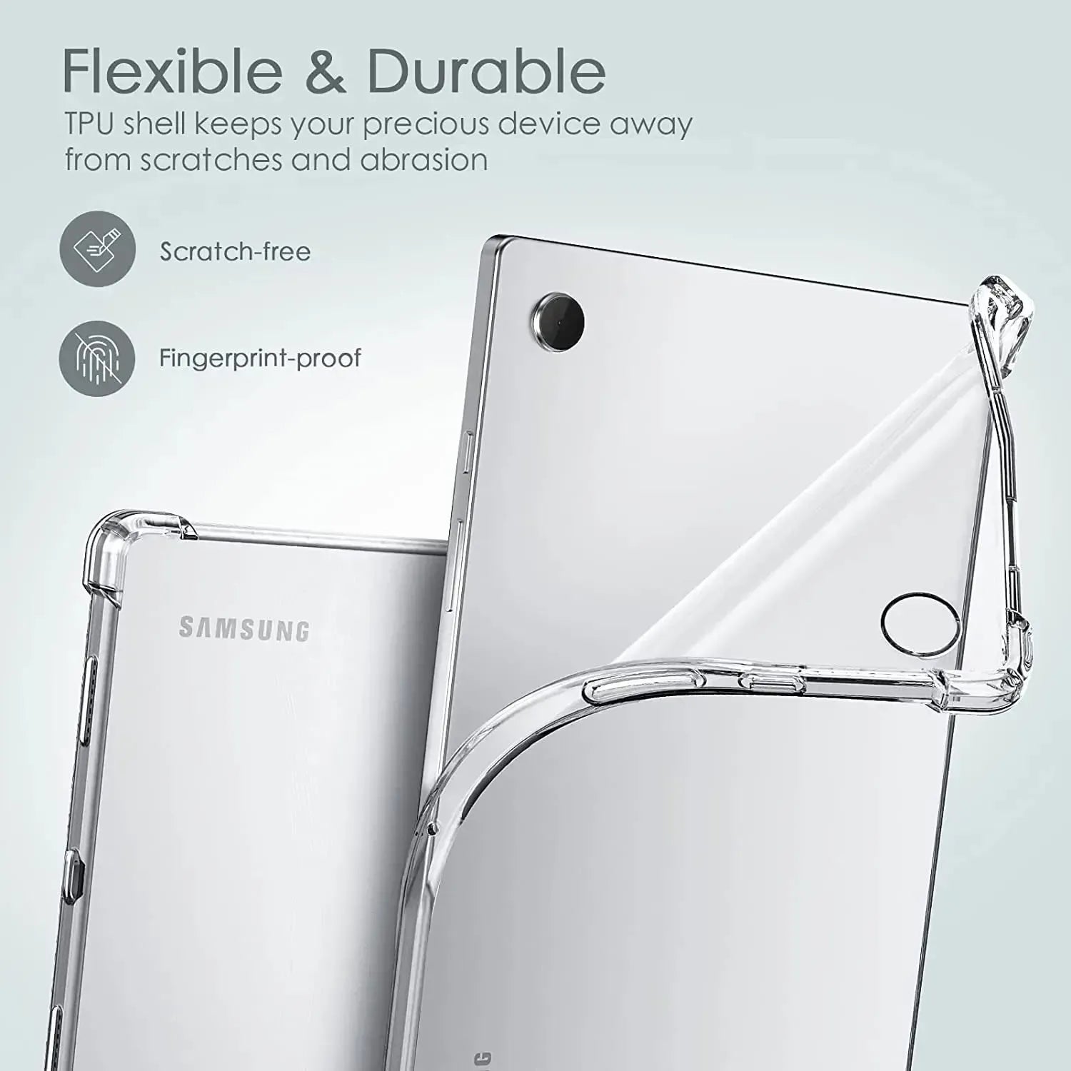 Clear Soft TPU Cover For Samsung Galaxy Tab A8 10.5 2021 ShockProof Bumper Case
