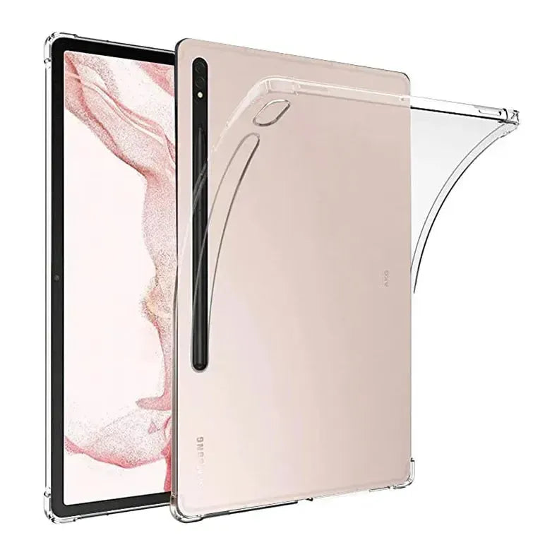 Clear Soft TPU Cover For Samsung Galaxy Tab S7 Plus ShockProof Bumper Case