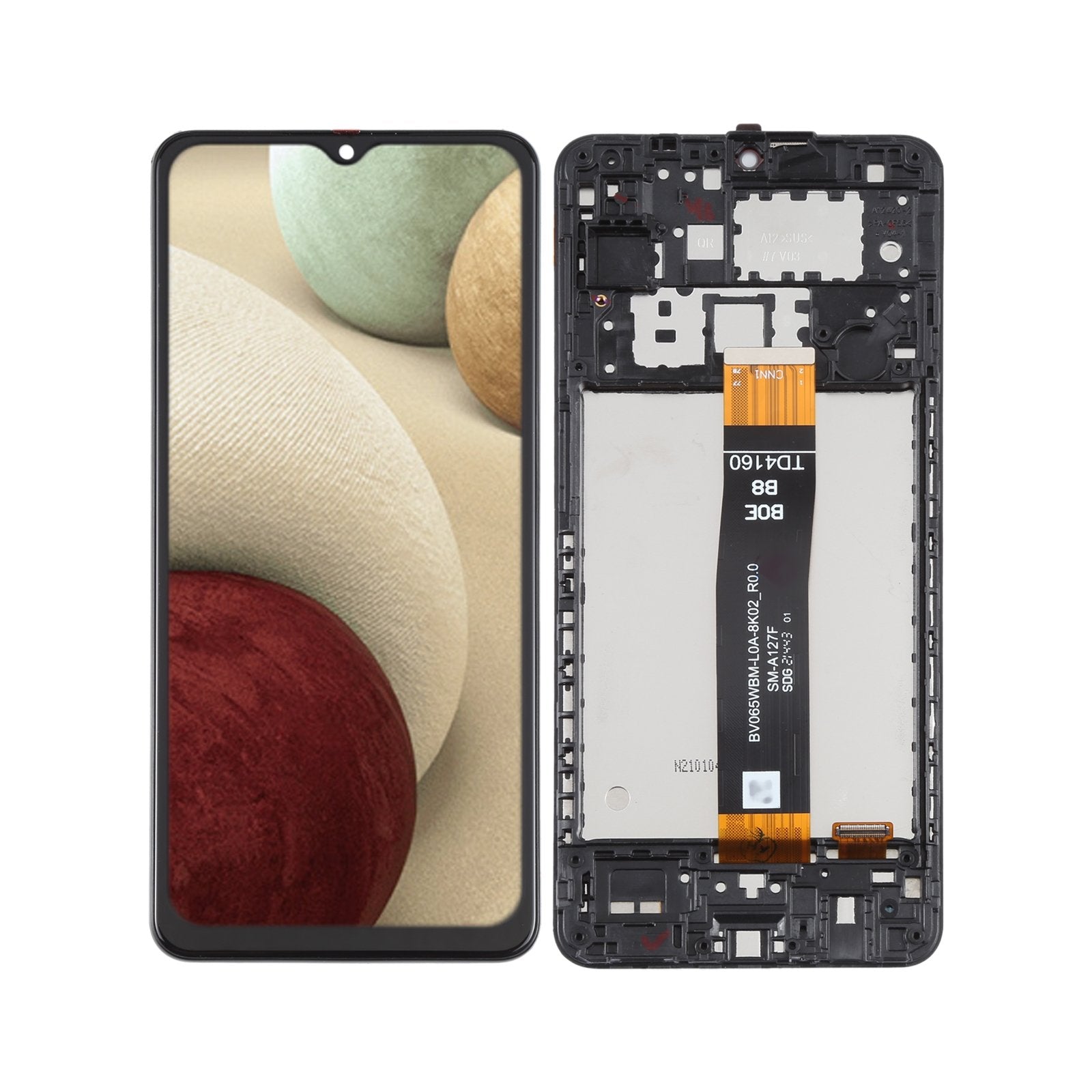 For Samsung Galaxy A12 Nacho LCD Screen Replacement With Frame - Black-www.firsthelptech.ie