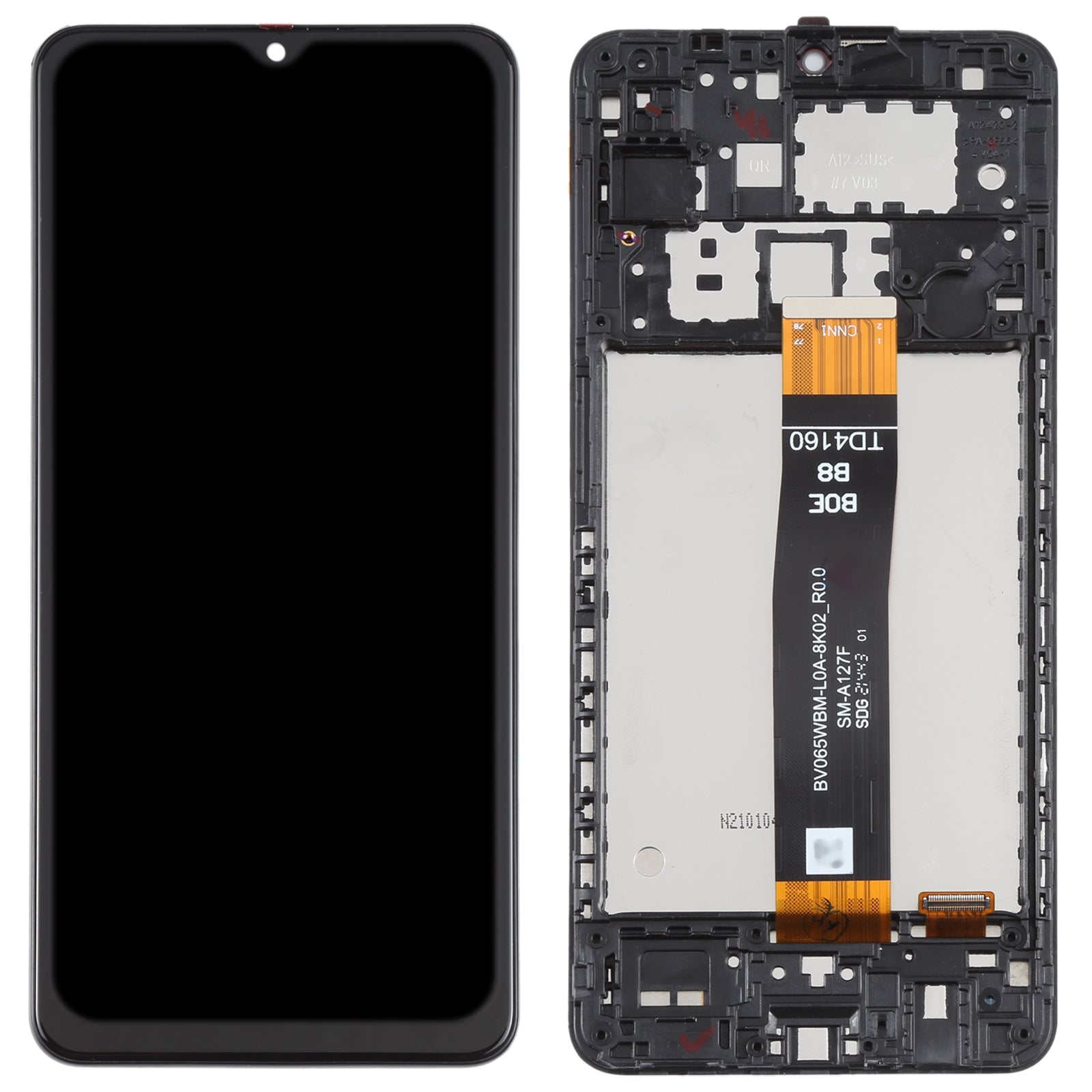For Samsung Galaxy A12 Nacho LCD Screen Replacement With Frame - Black-www.firsthelptech.ie