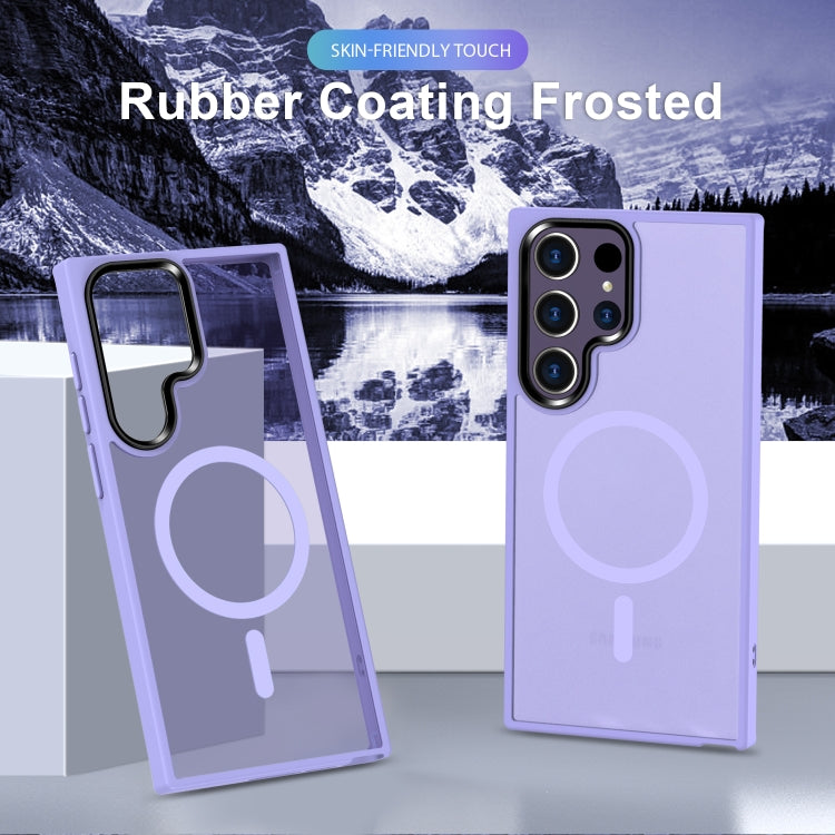 For Samsung Galaxy S24 Ultra Skin-Feel Magnetic Magsafe Case Purple