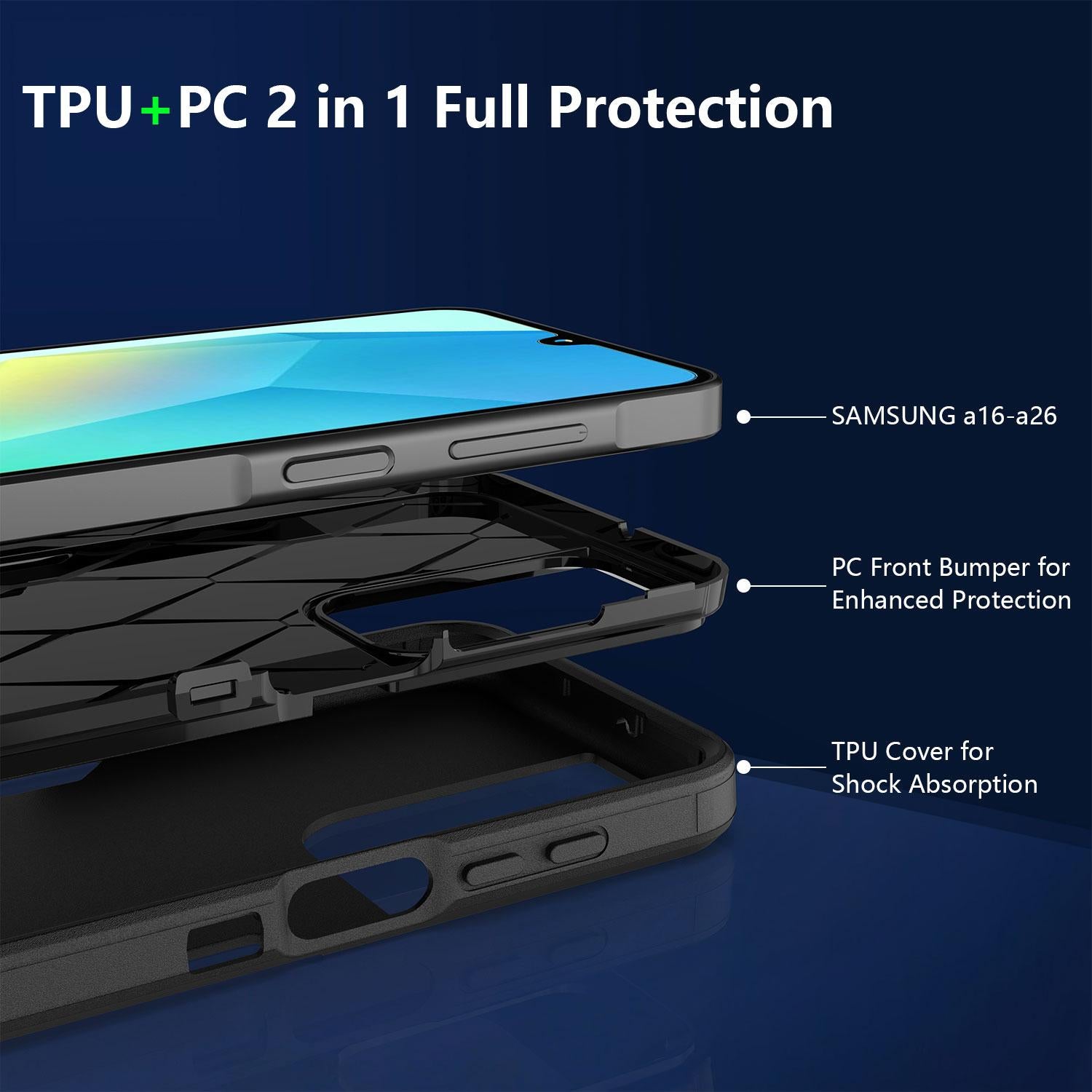 For Samsung Galaxy A26 5G Symmetry Exploiter Case Black