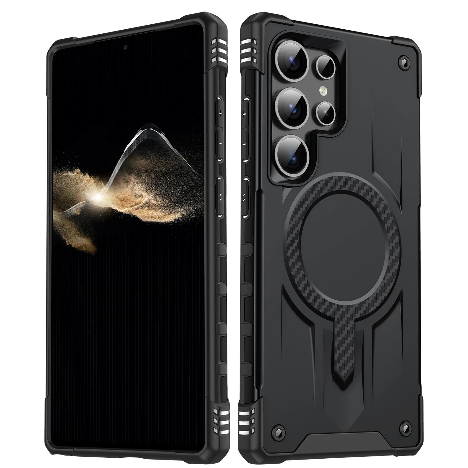 For Samsung Galaxy S25 Ultra Starship Magsafe Magnetic Case Black