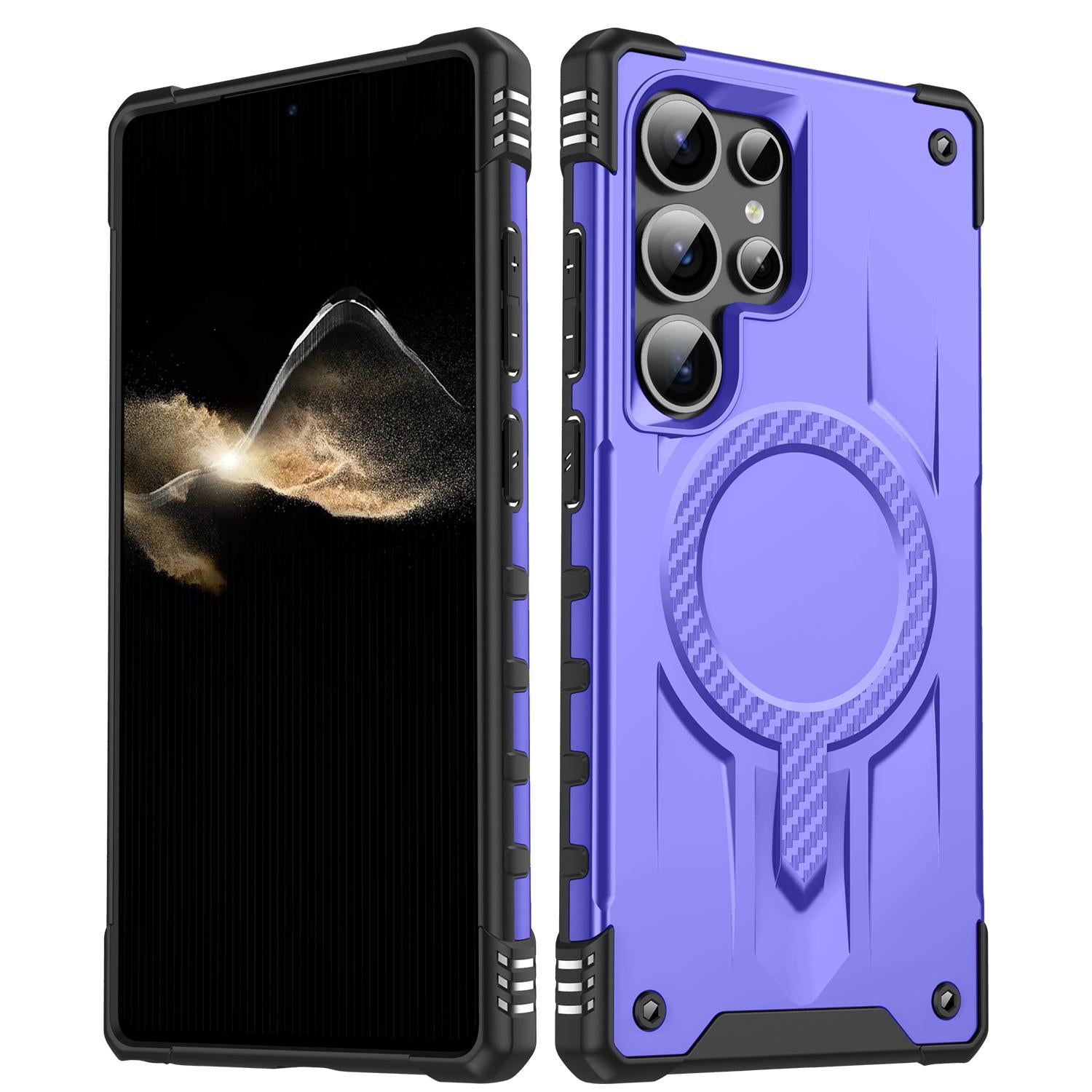 For Samsung Galaxy S25 Ultra Starship Magsafe Magnetic Case Purple