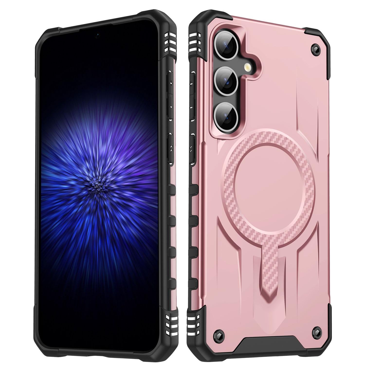 For Samsung Galaxy S24 / S25 Starship Magsafe Magnetic Case Rose Gold