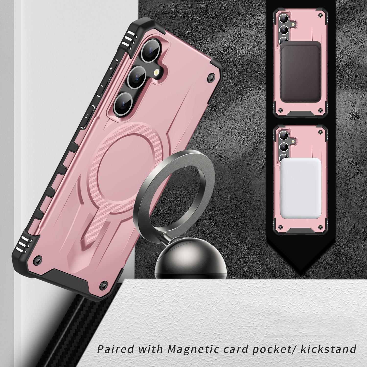 For Samsung Galaxy S24 / S25 Starship Magsafe Magnetic Case Rose Gold
