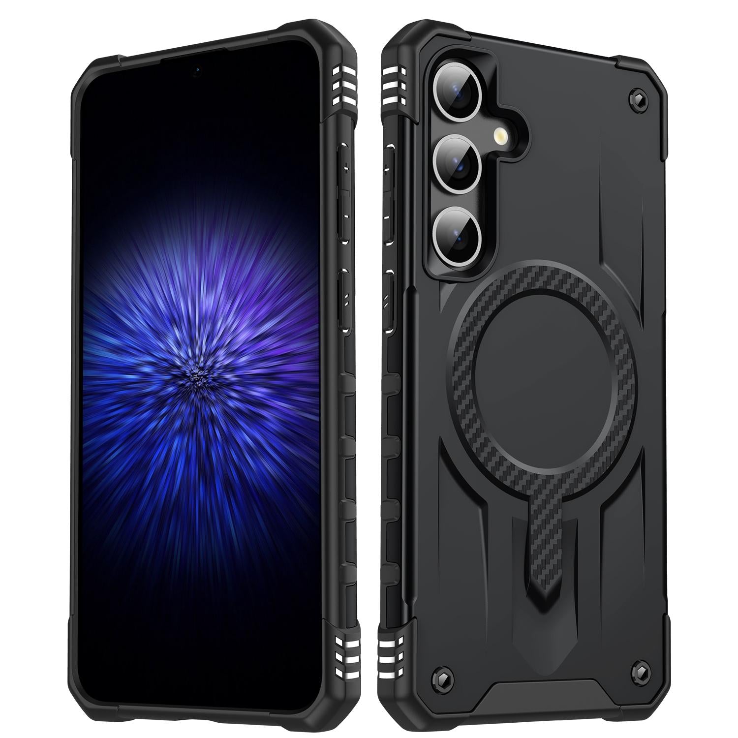 For Samsung Galaxy S24 Plus / S25 Plus Starship Magsafe Magnetic Case Black