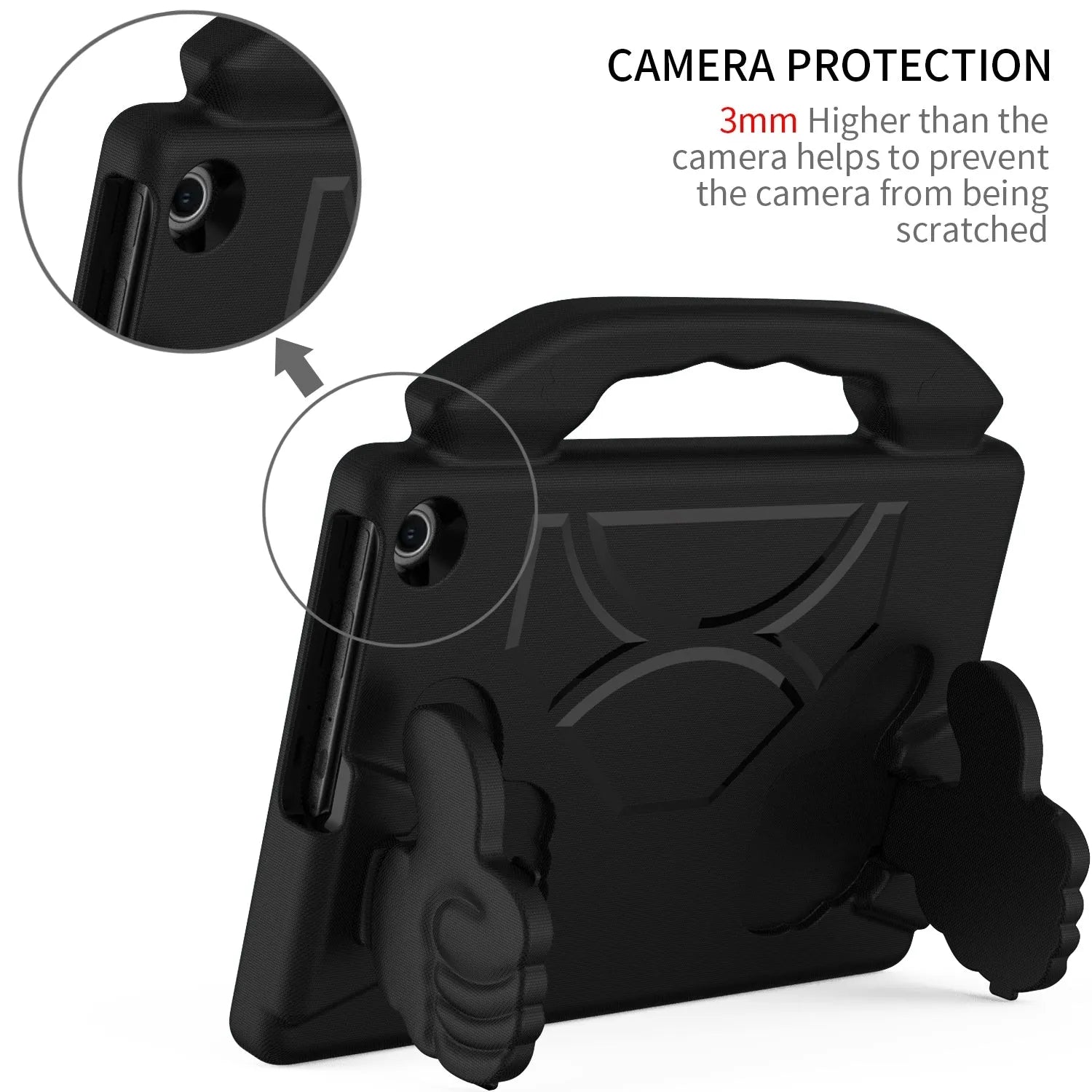 For Amazon Fire HD 10 2023 13th Gen Kids Case Shockproof Cover With Stand - Black