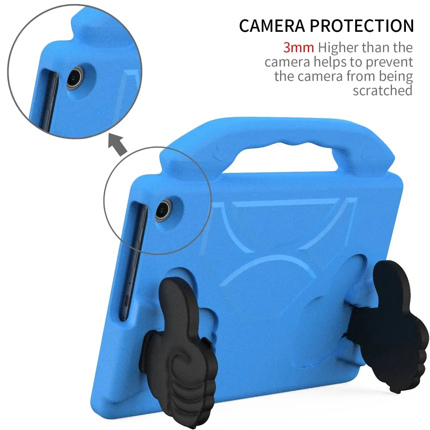 For Amazon Fire HD 10 2021 11th Gen Kids Case Shockproof Cover With Stand - Blue