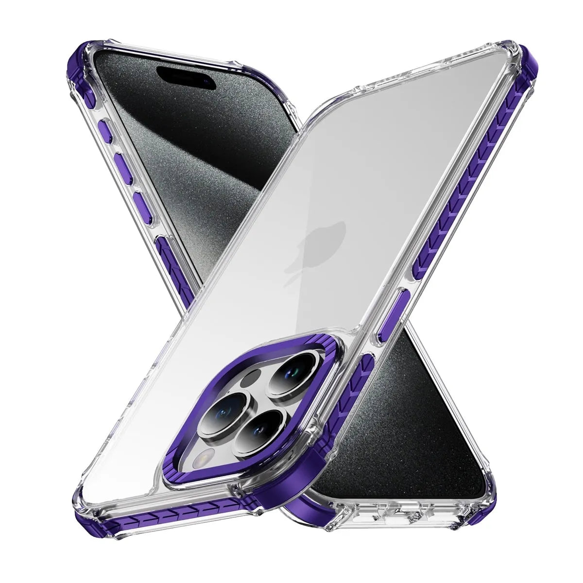 For Apple IPhone 16 Pro Max Transparent Rainbow Case Purple