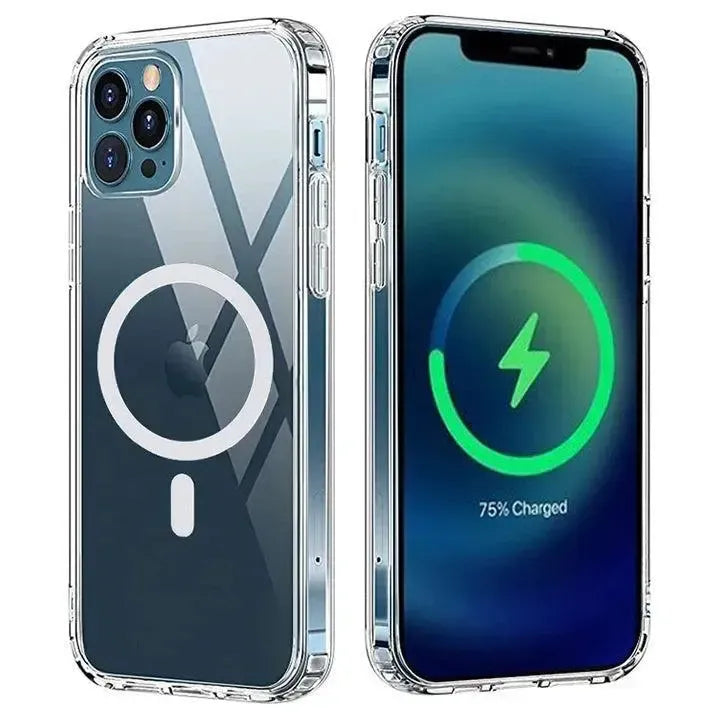 For Apple Iphone 15 Pro Magsafe Magnetic Crystal Case Transparent