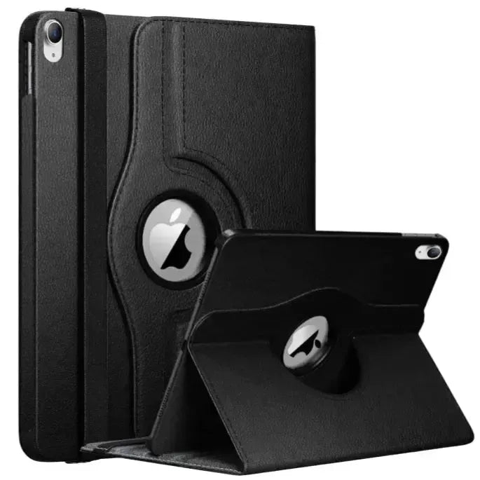 For Apple iPad 2025 11th Gen 360 Degree Rotating Stand Wallet Case Black