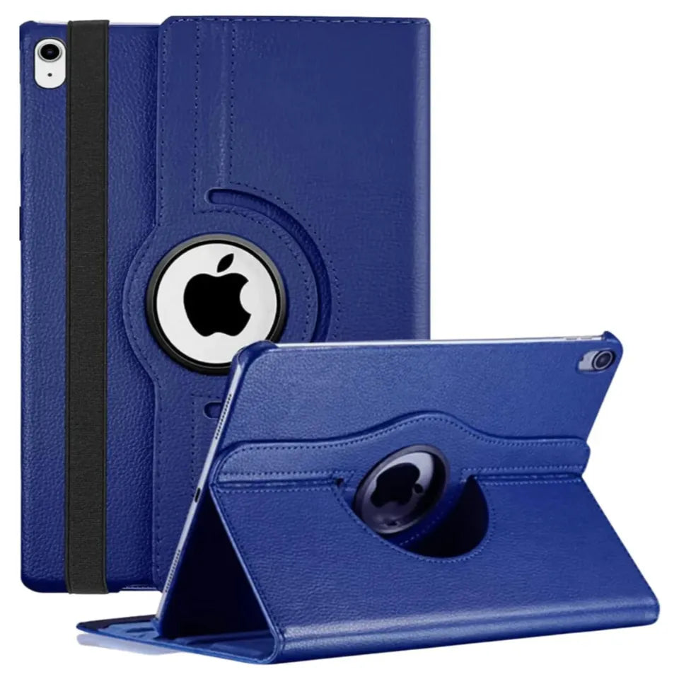 For Apple iPad 2025 11th Gen 360 Degree Rotating Stand Wallet Case Blue