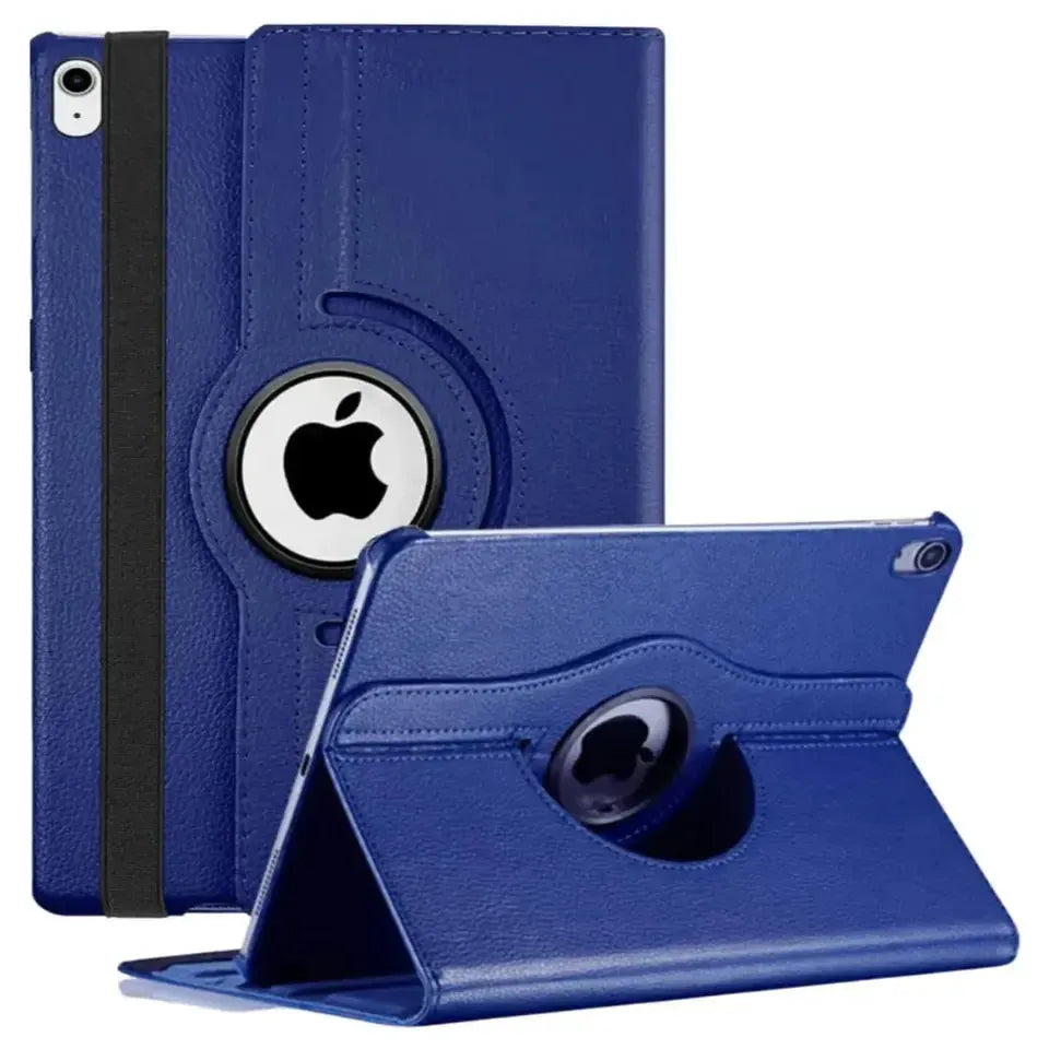 For Apple iPad 2025 11th Gen 360 Degree Rotating Stand Wallet Case Blue
