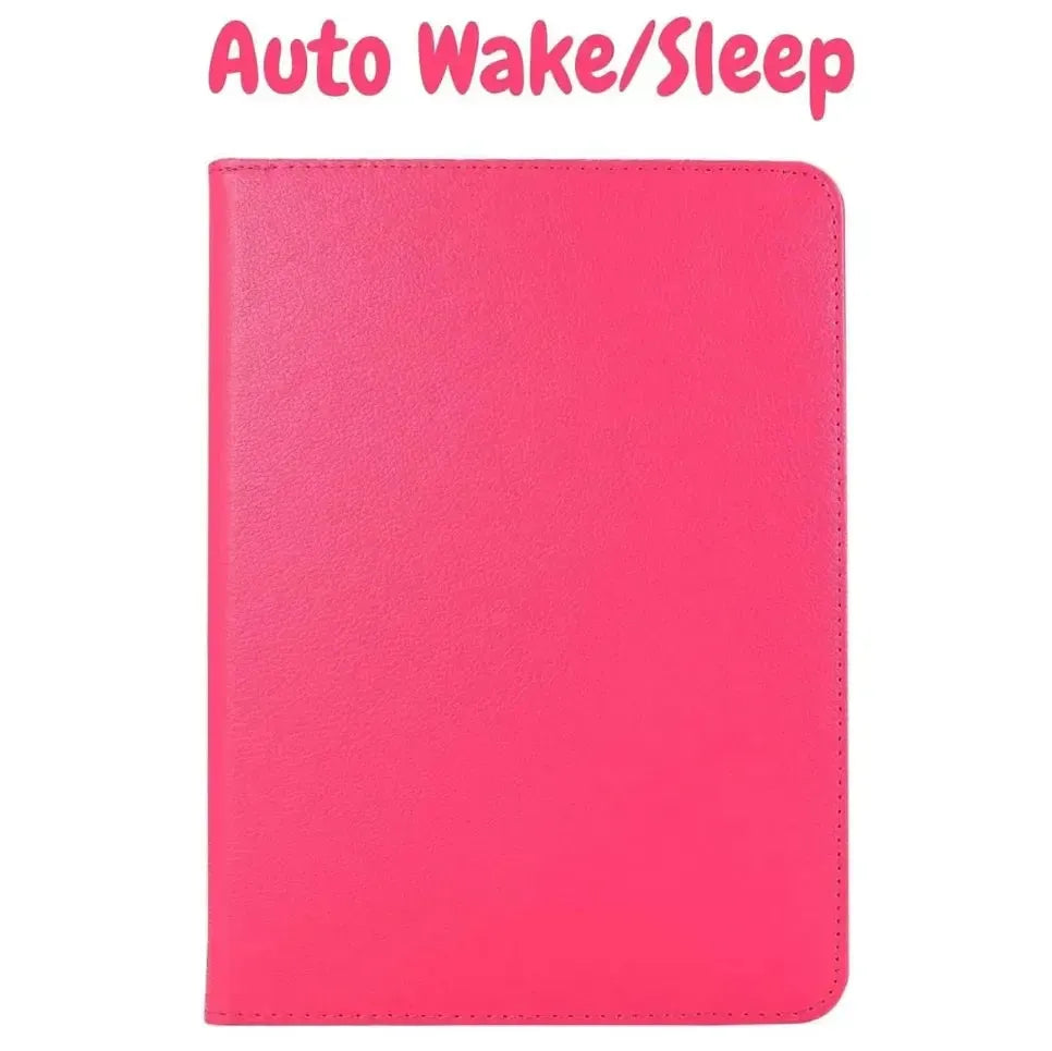 For Apple iPad 2025 11th Gen 360 Degree Rotating Stand Wallet Case Rose