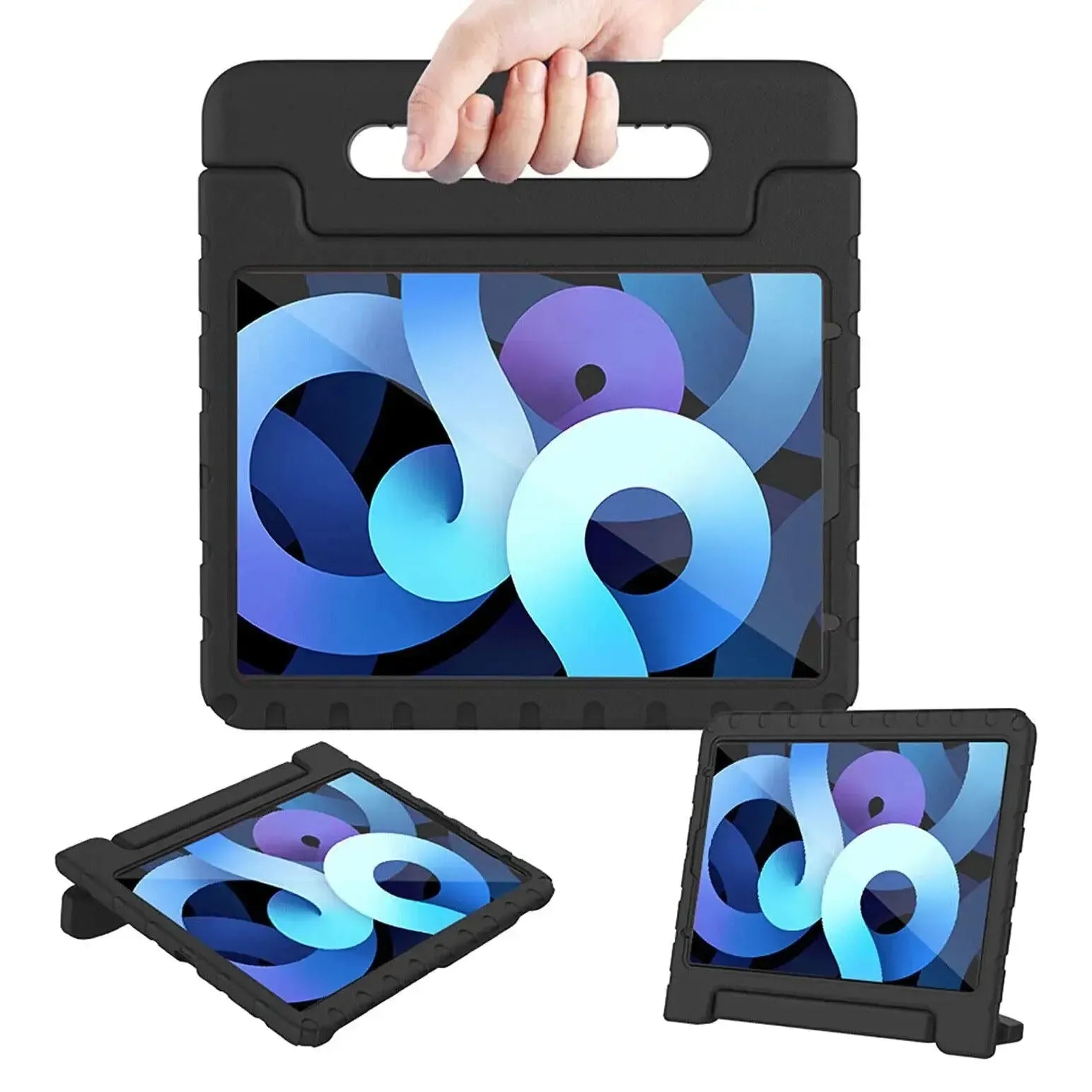 For Apple iPad 2025 11th Gen Kids Case Shockproof Cover With Stand Black