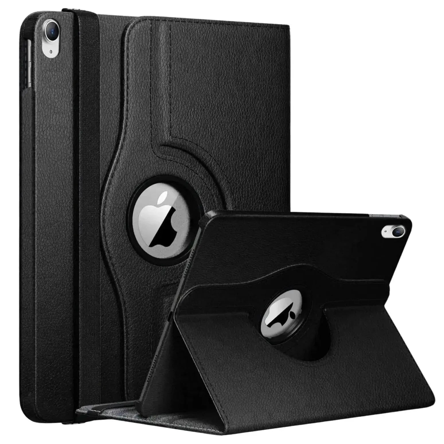 For Apple iPad 2025 11th Gen Tablet Case 360 Rotating PU Leather Cover - Black