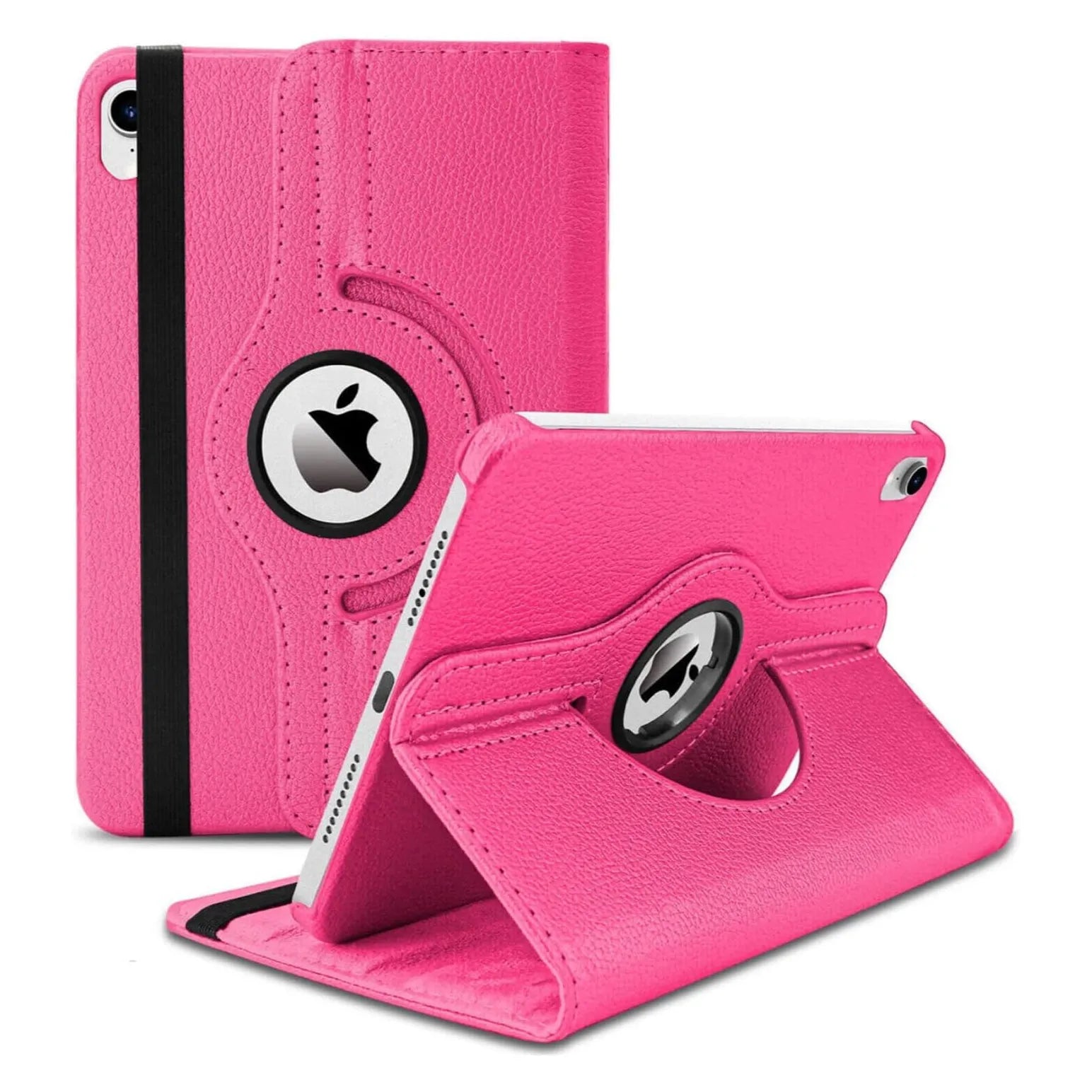For Apple iPad 2025 11th Gen Tablet Case 360 Rotating PU Leather Cover - Pink