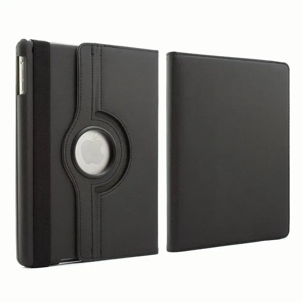 For Apple iPad 6th/5th 2018/2017 & iPad Air 1 & 2 9.7'' 360 Degree Rotating Stand Case Black