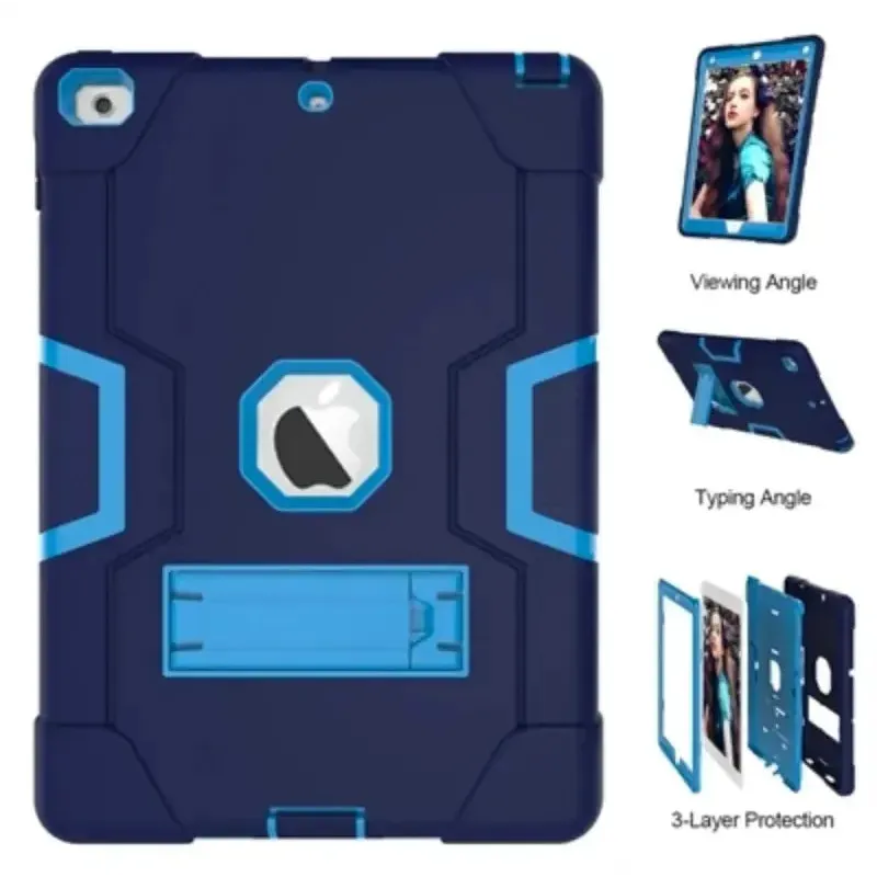 For Apple iPad Air4 10.9" / Pro 11" (2021) Hard Case Survivor with Stand Navy - Blue