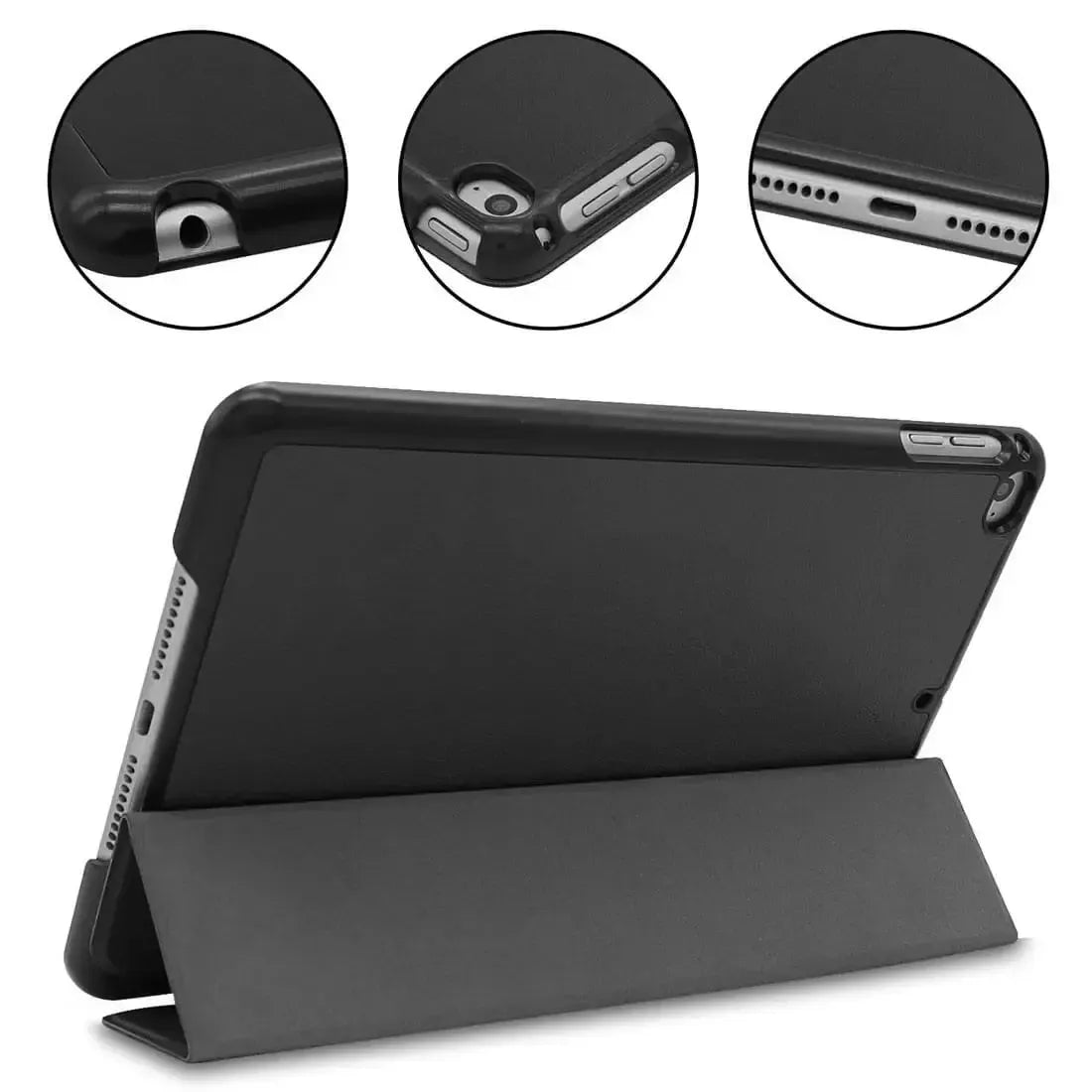 For Apple iPad Mini 4 5 Case Smart Trifold Hybrid Cover Black