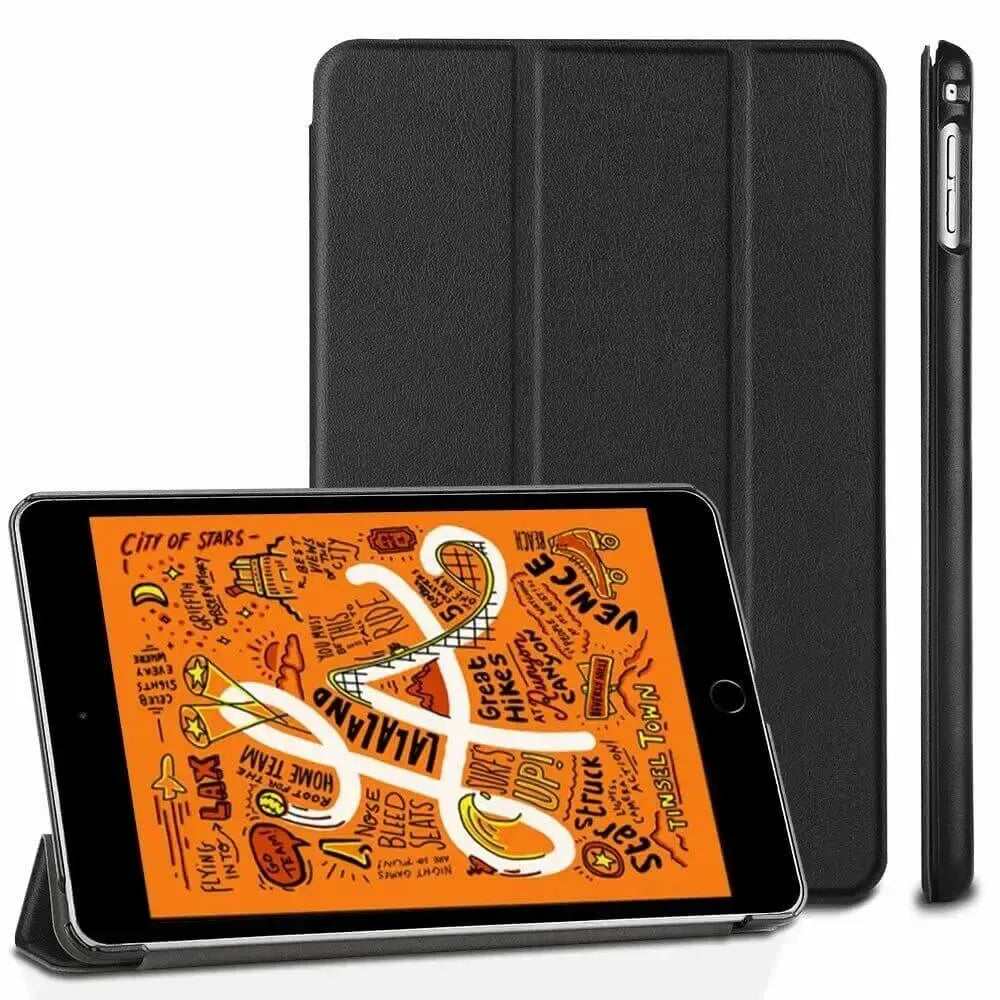 For Apple iPad Mini 4 5 Case Smart Trifold Hybrid Cover Black