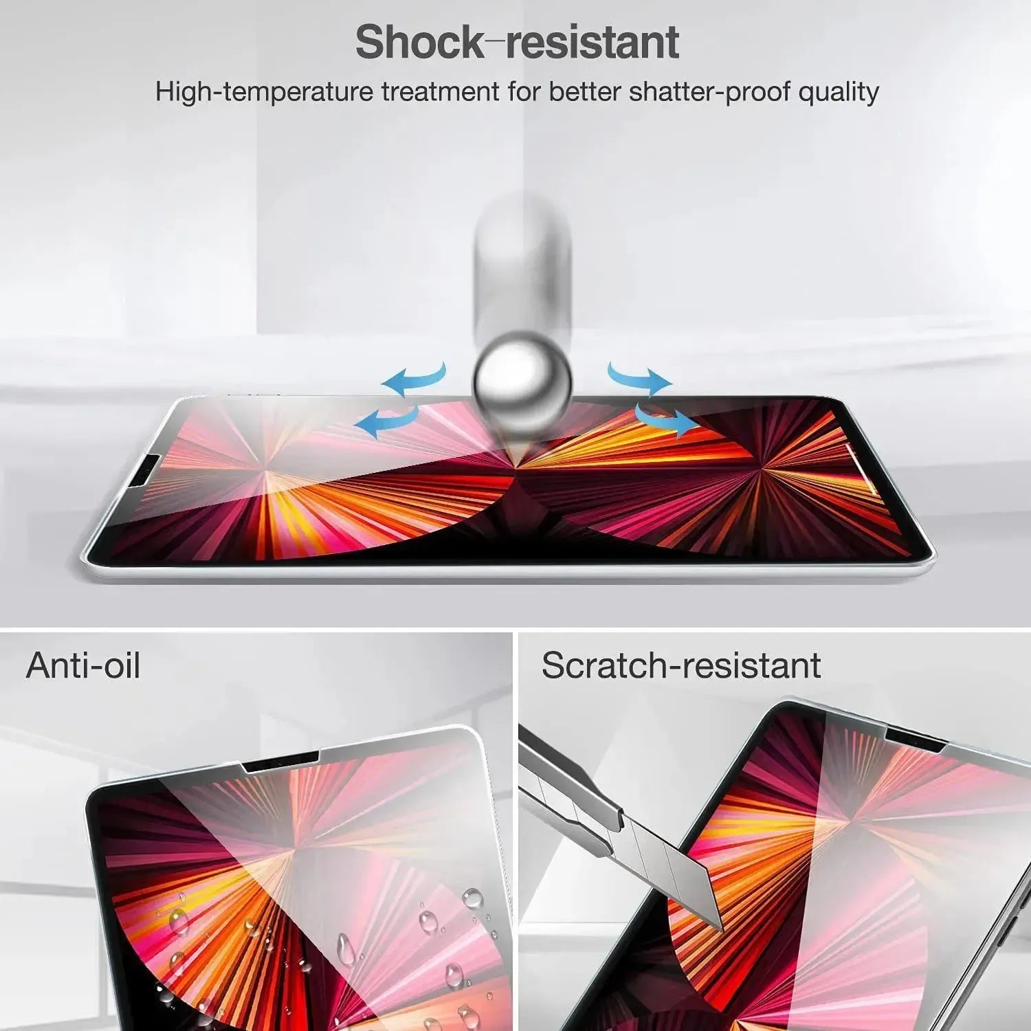 For Apple iPad Pro 11 2021 Tempered Glass Screen Protector