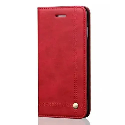 For Apple iPhone 11 Pro Max (6.5'') Vintage Design Wallet Case Red