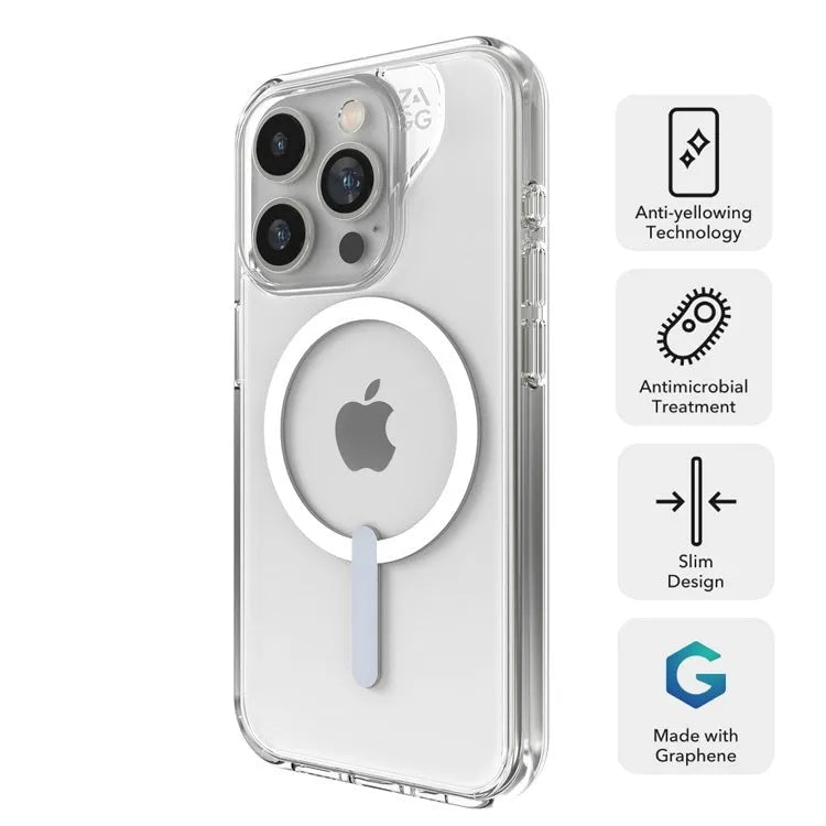 For Apple iPhone 12 Pro Max ZAGG Gear4 Crystal Palace Snap Magsafe Case Clear