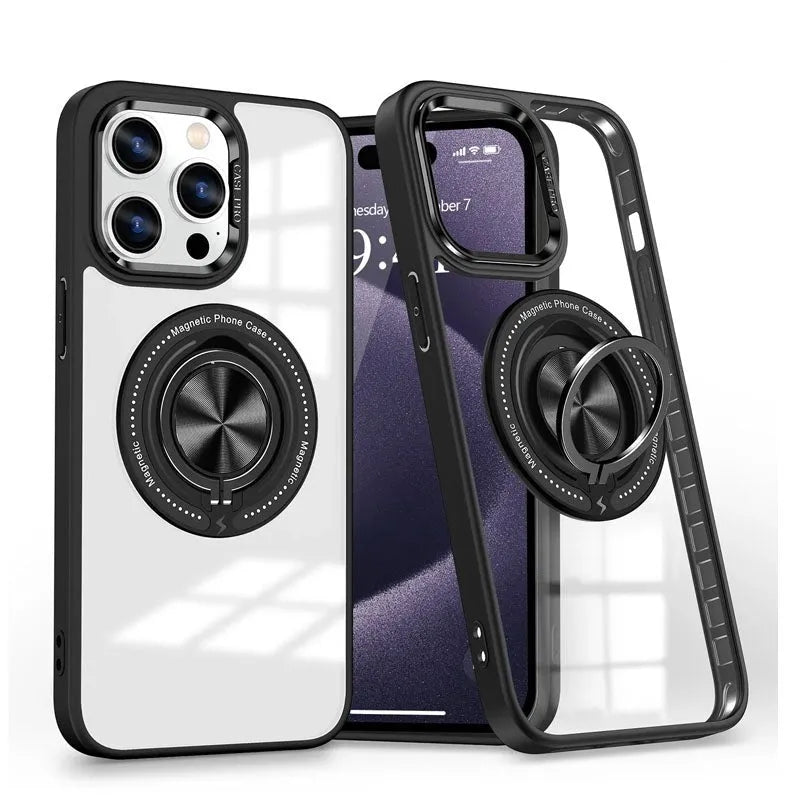 For Apple iPhone 13 Pro Max Magsafe Invisible Ring Case Black