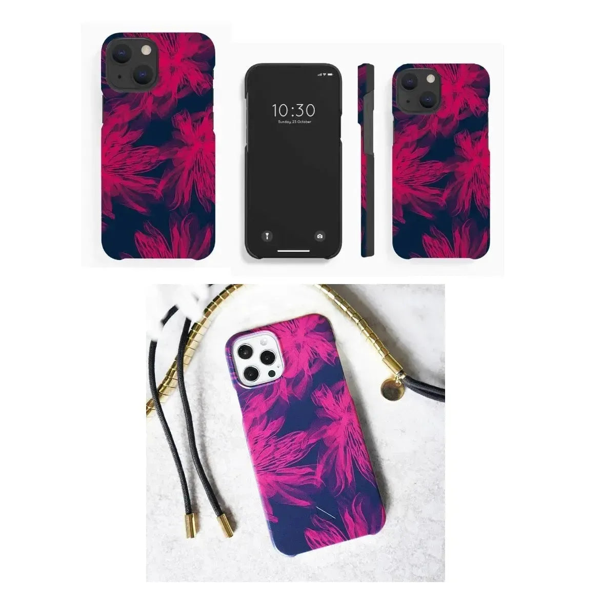 For Apple iPhone 13 Pro Max Plant Based 3D Flower Case