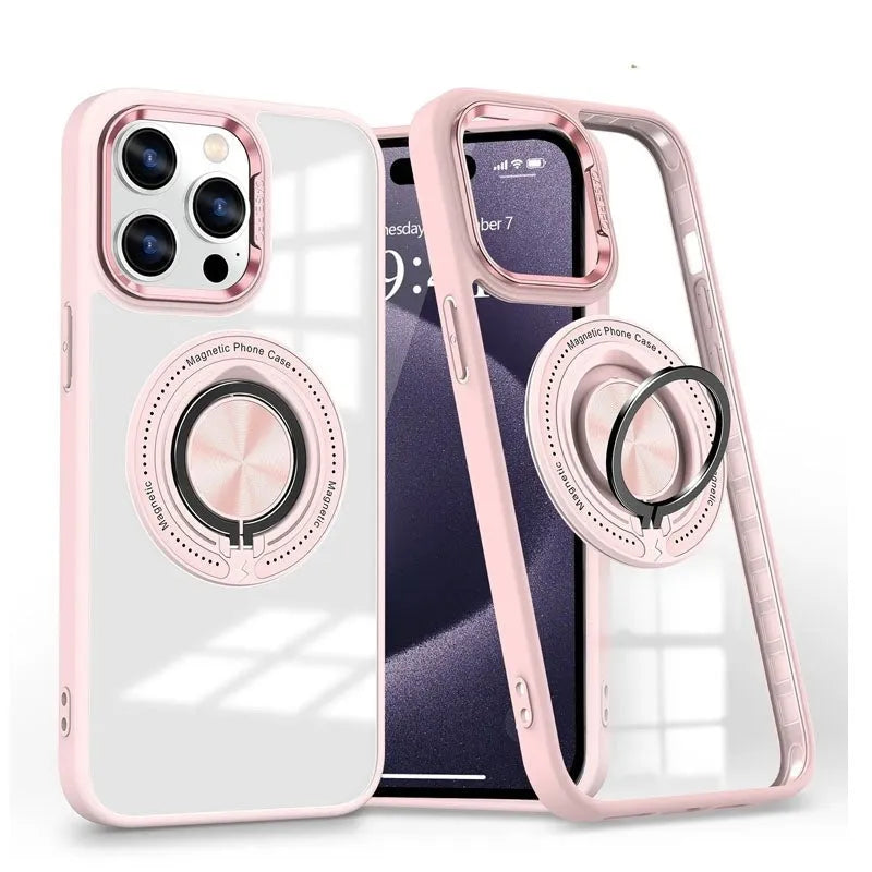 For Apple iPhone 14 Pro Max Magsafe Invisible Ring Case Pink