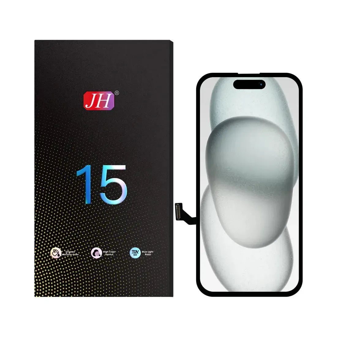 For Apple iPhone 15 LCD Screen Replacement JH FHD - Black