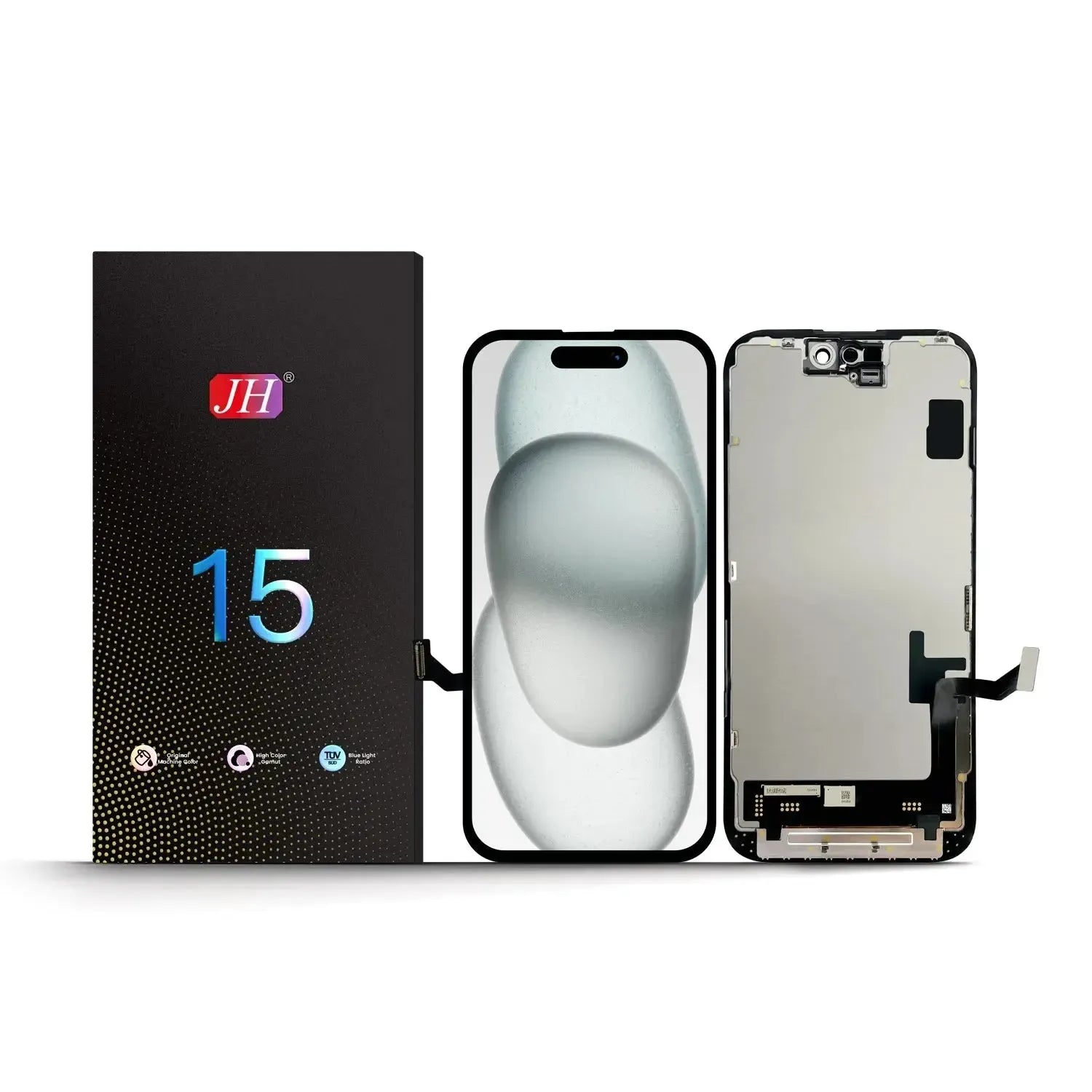 For Apple iPhone 15 LCD Screen Replacement JH FHD - Black