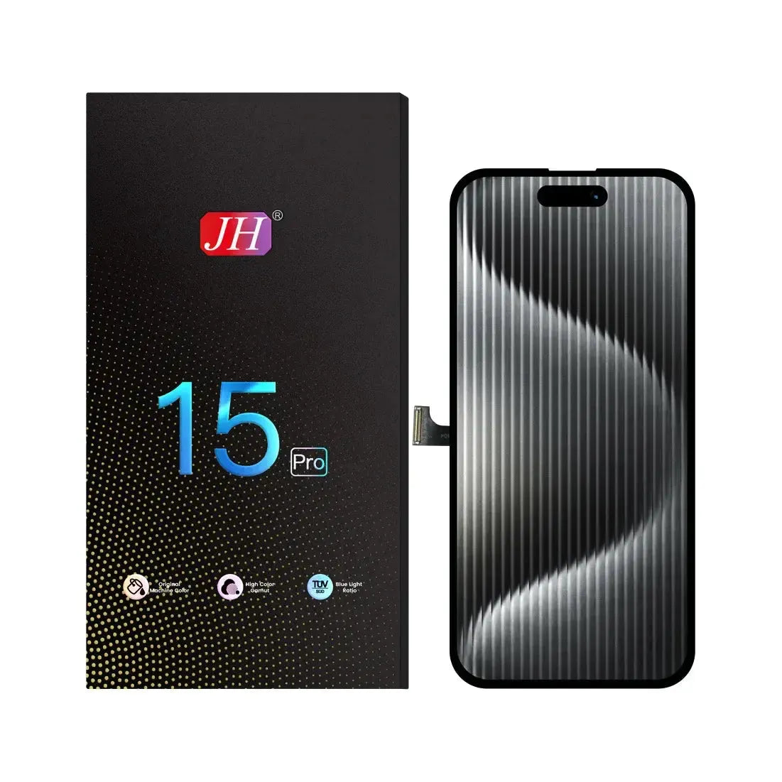 For Apple iPhone 15 Pro LCD Screen Replacement JH FHD - Black