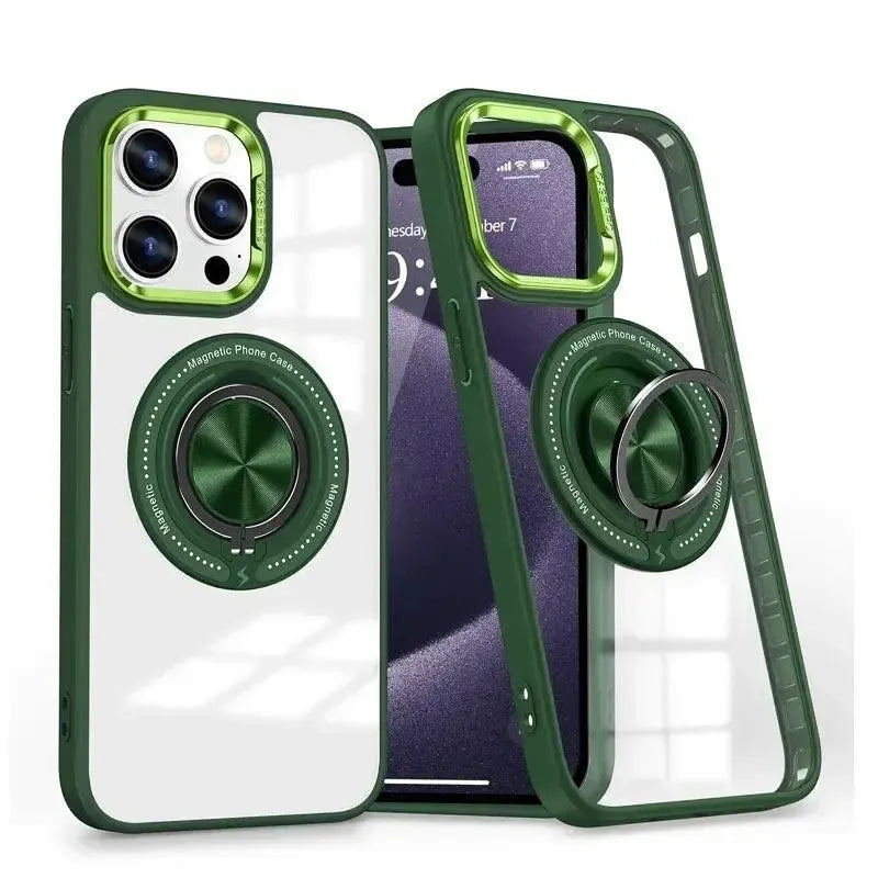 For Apple iPhone 15 Pro Max Magsafe Invisible Ring Case Green