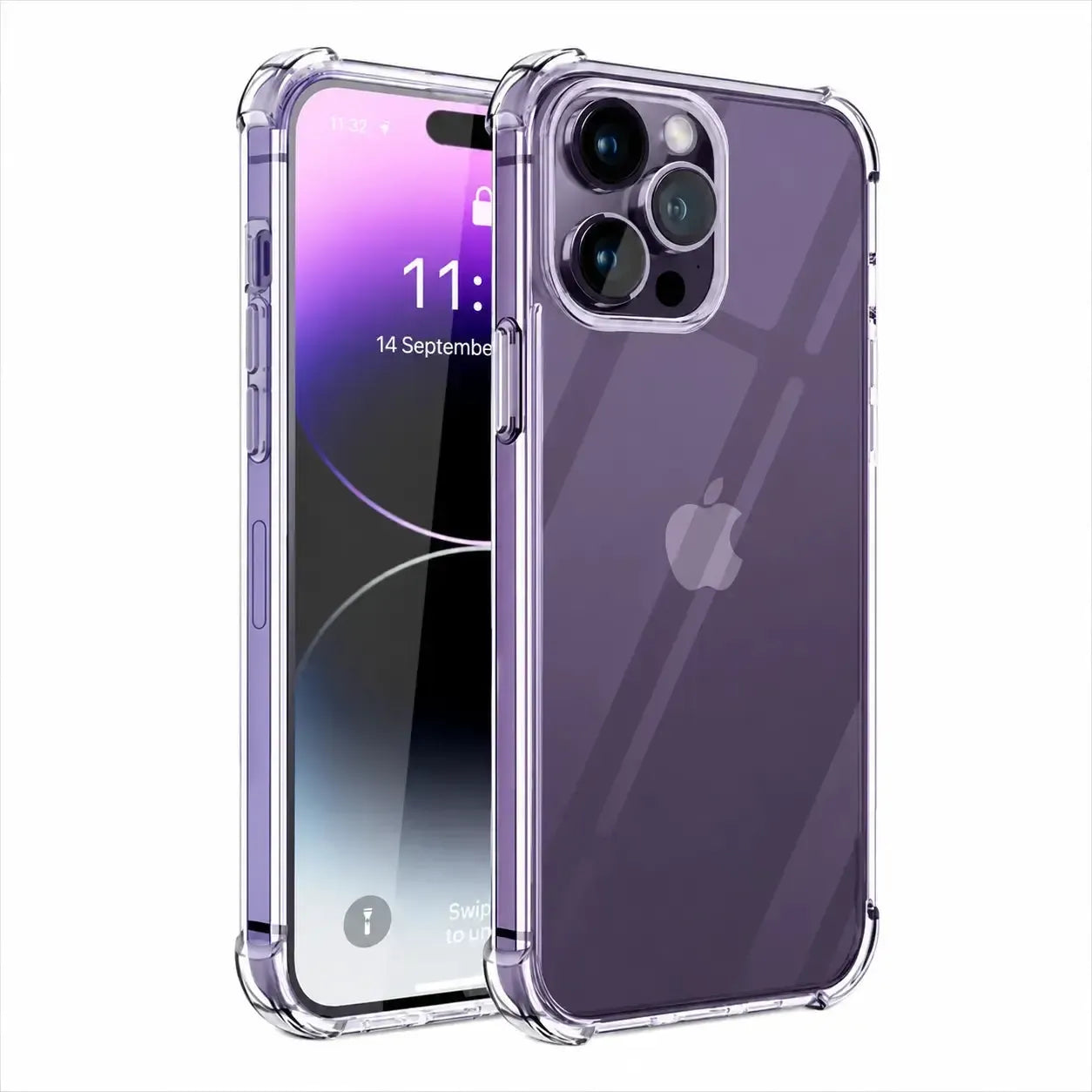 For Apple iPhone 15 Pro Max Shockproof Transparent Gel Case