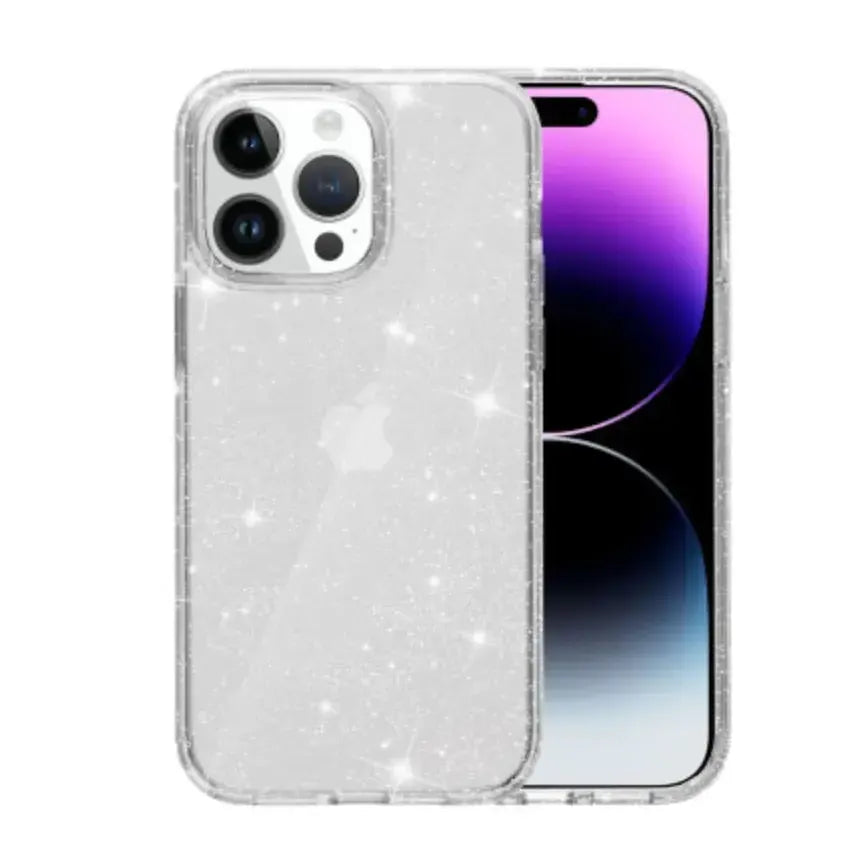 For Apple iPhone 15 Pro Max Terminator Axis Design Case Glitter Clear