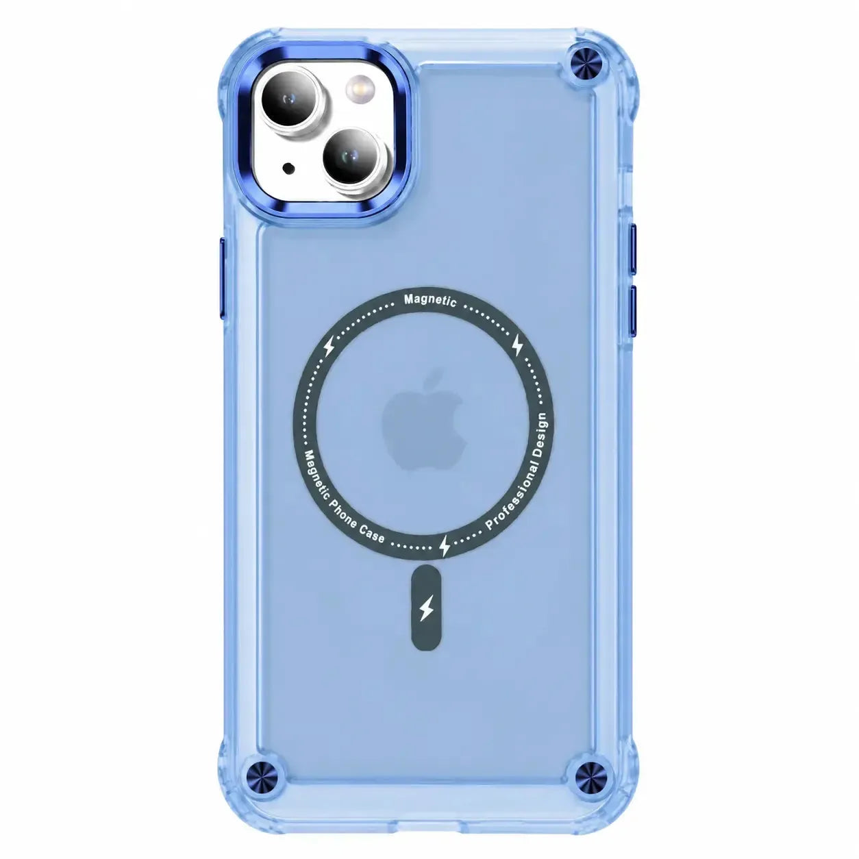 For Apple iPhone 15 Shockproof Bumber Magsafe Case Blue