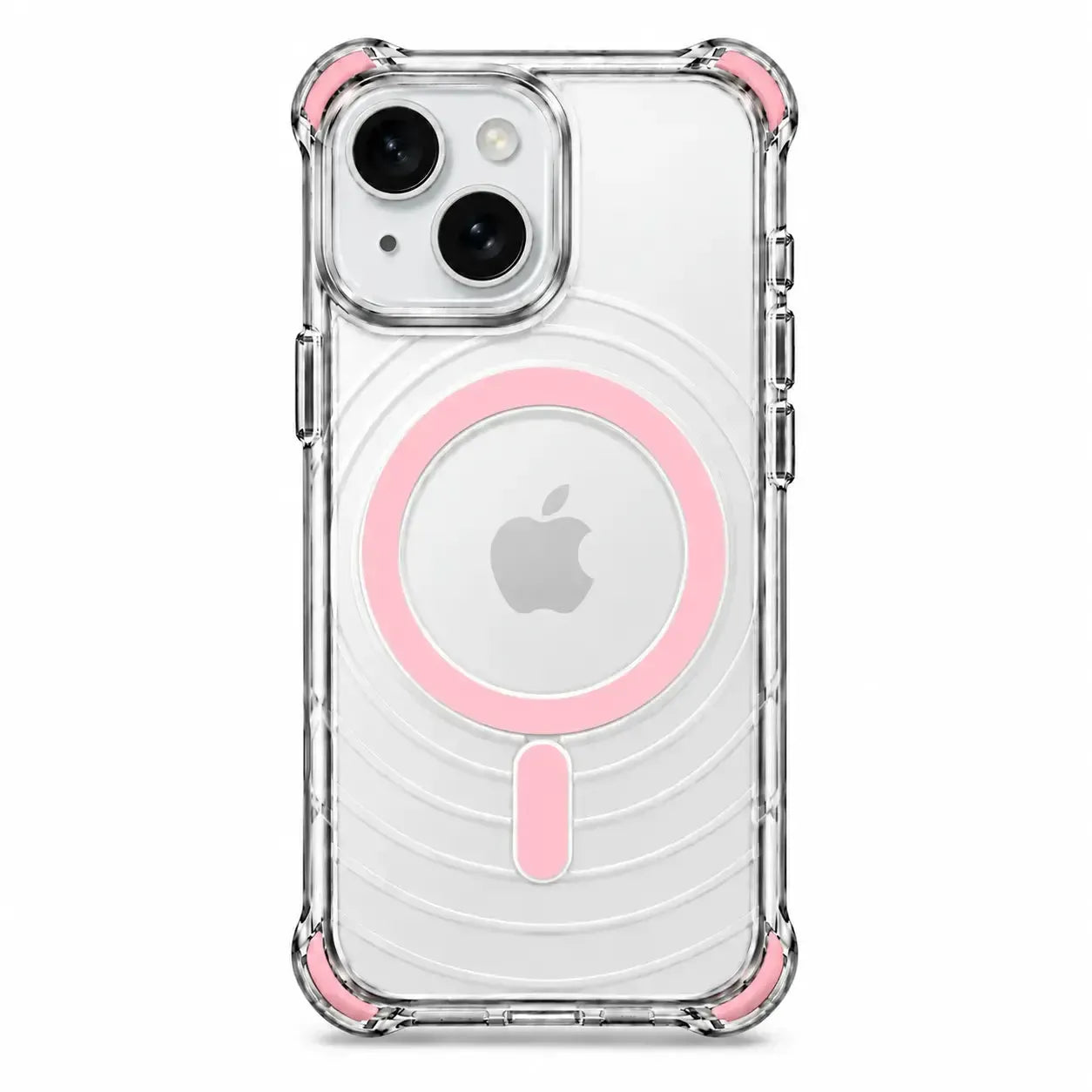 For Apple iPhone 13 / 14 Wave Series Clear Magsafe Pink