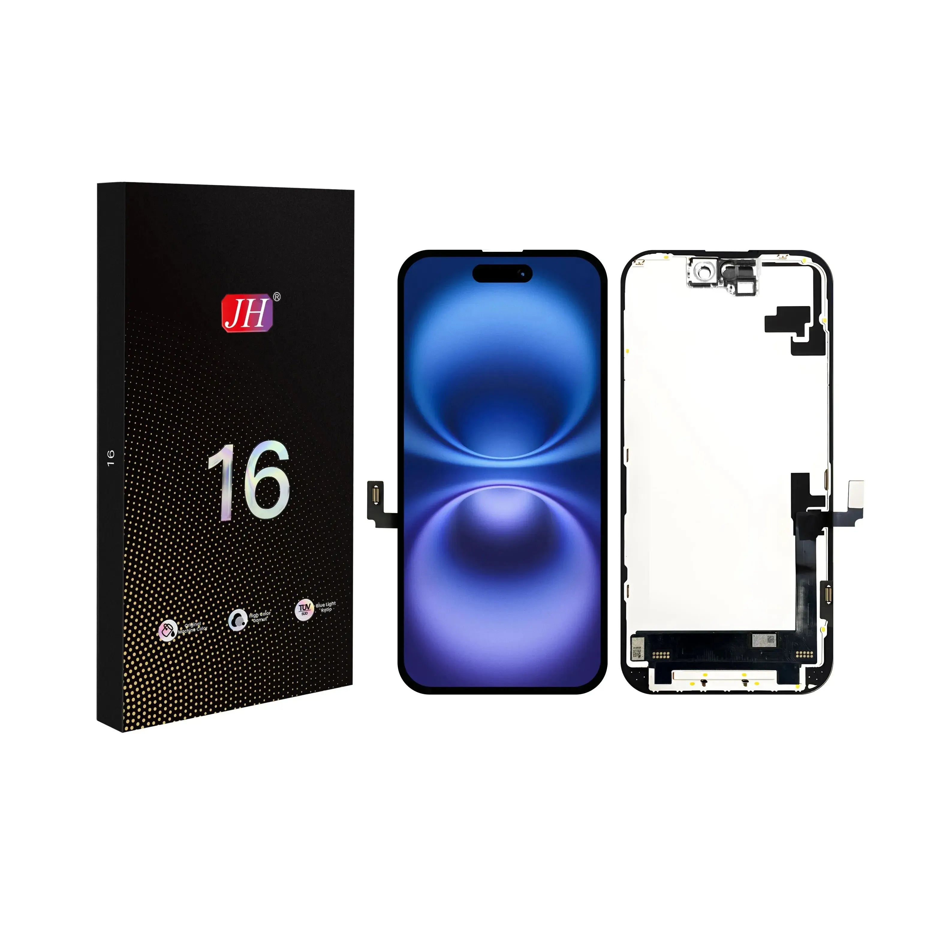 For Apple iPhone 16 LCD Screen Replacement JH FHD - Black