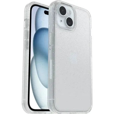 For Apple iPhone 16 Pro HeavyDuty Symmetry Design Case Glitter Clear