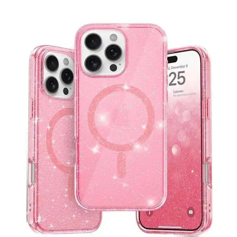 For Apple iPhone 16 Pro Magsafe Terminator Axis Case Glitter Pink