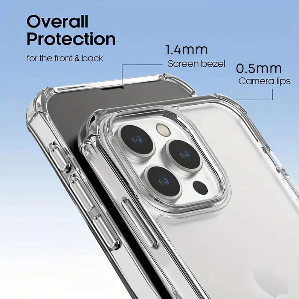 For Apple iPhone 16 Pro Max Shockproof Transparent Gel Case