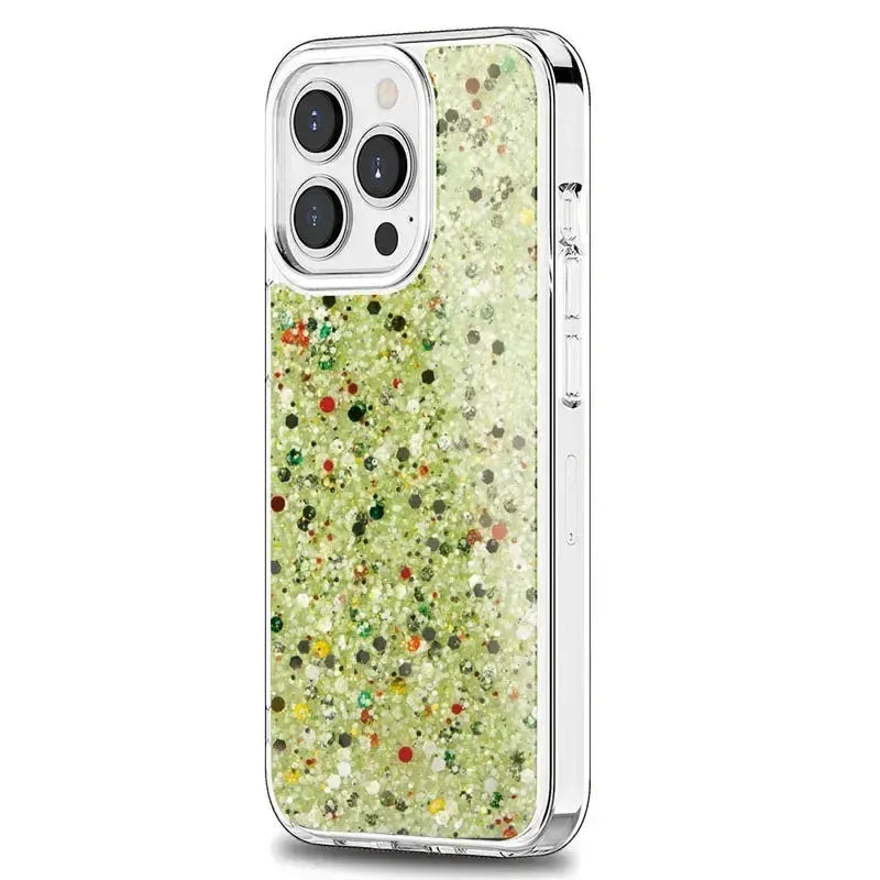 For Apple iPhone 16 Symmetry Magsafe Glitter Case Green