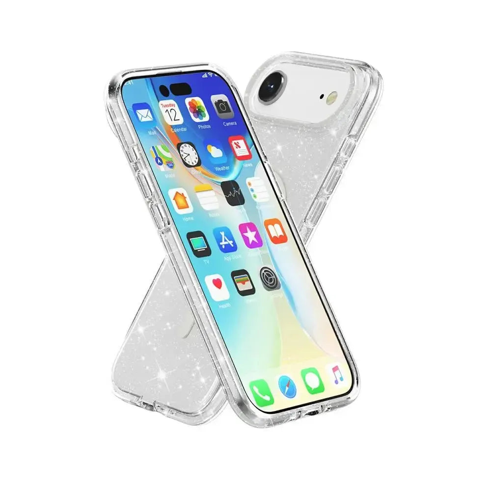 For Apple iPhone 17 Air Terminator Magsafe Symmetry Design Case Glitter Clear