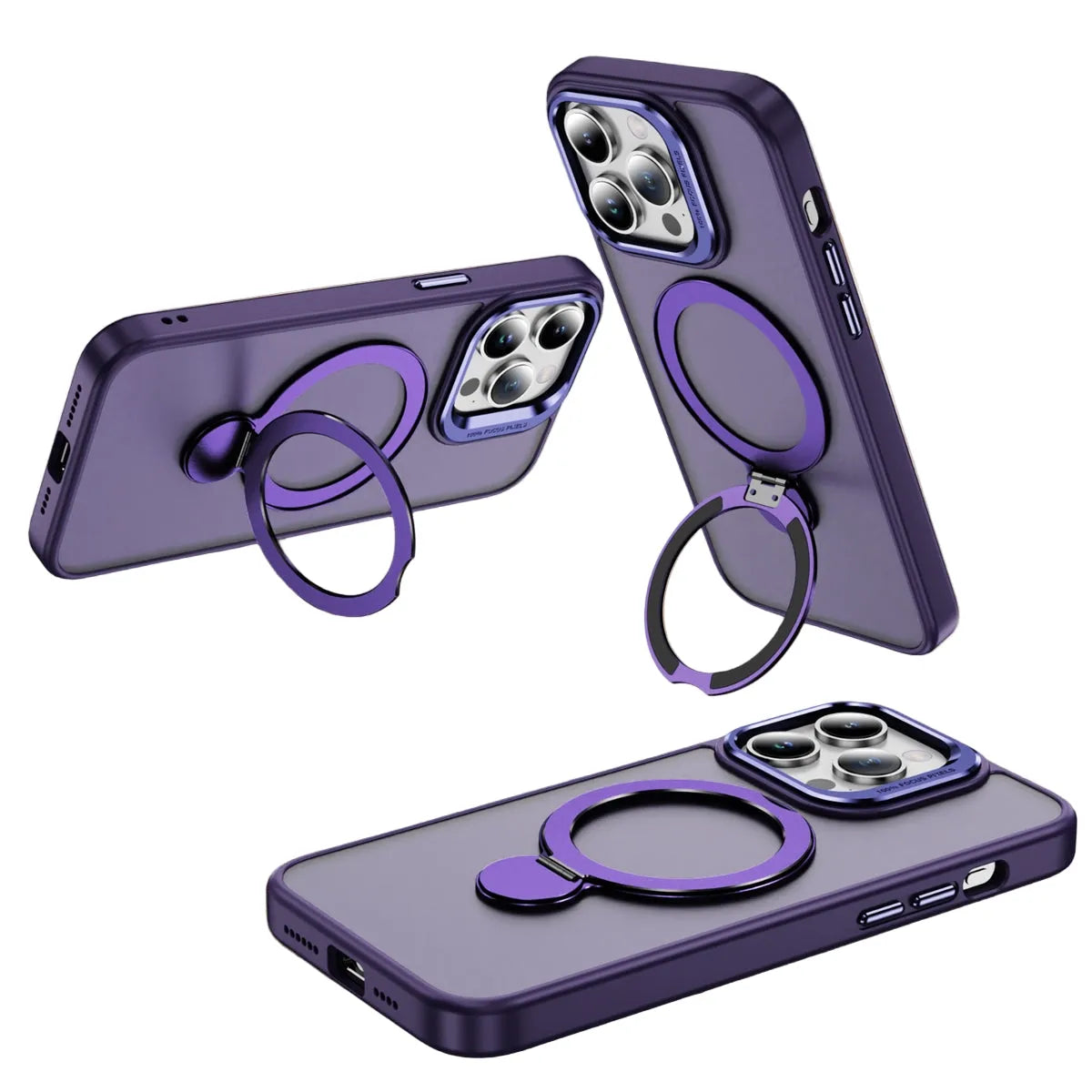For Apple iPhone 17 Air Udbasto Series Magsafe Ring Case Purple