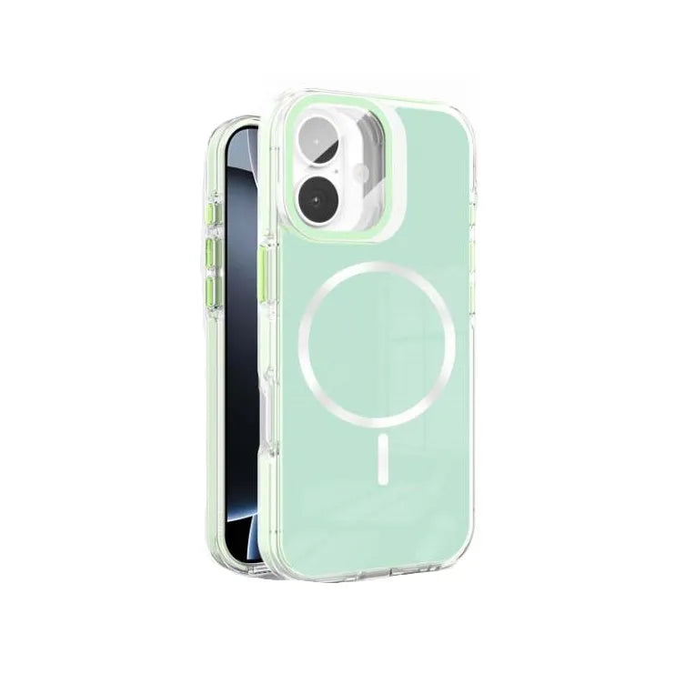 For Apple iPhone 17 Macaron Magsafe Case With Camera Stand Green